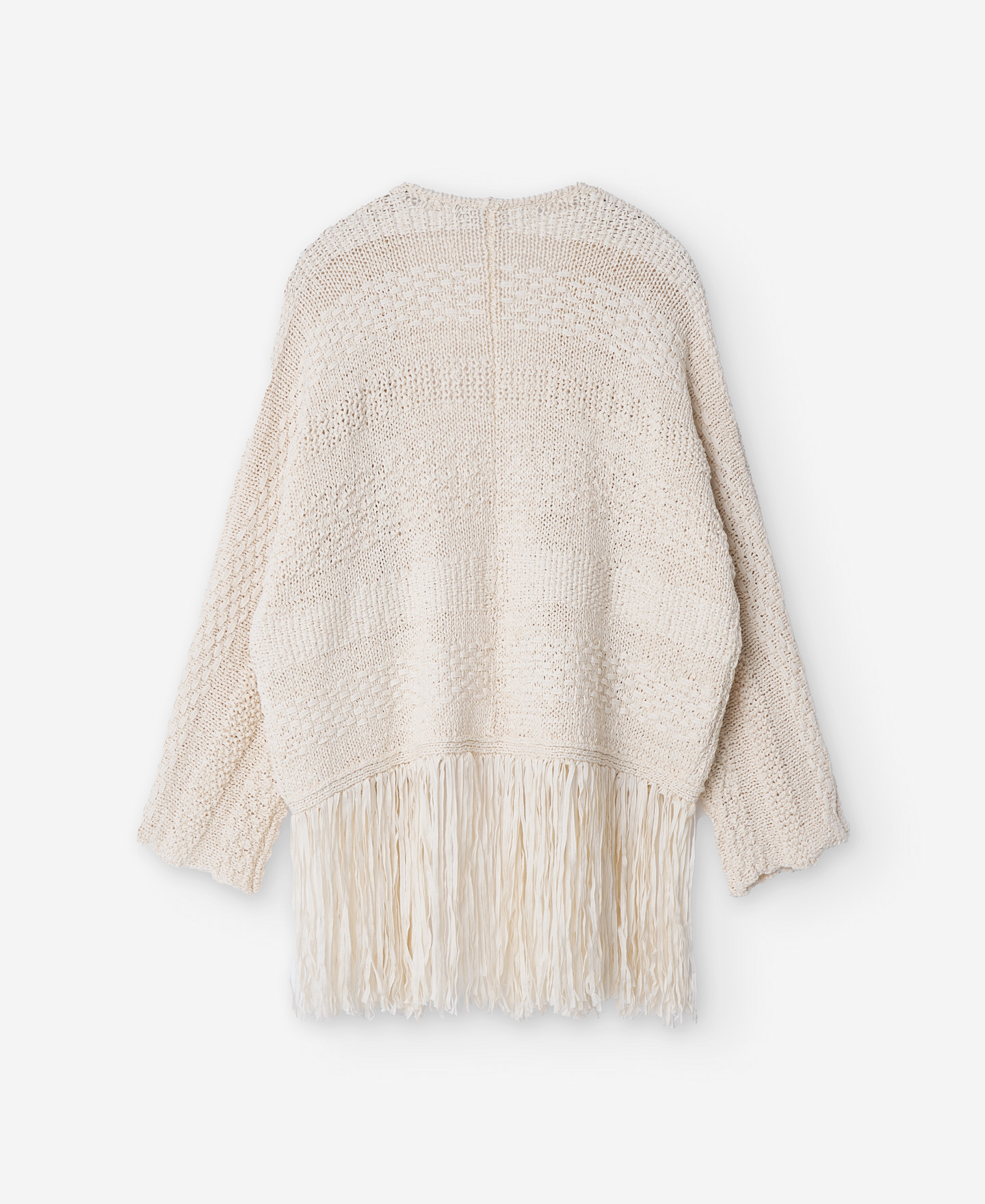 Knitted fringed edge jacket image number 5