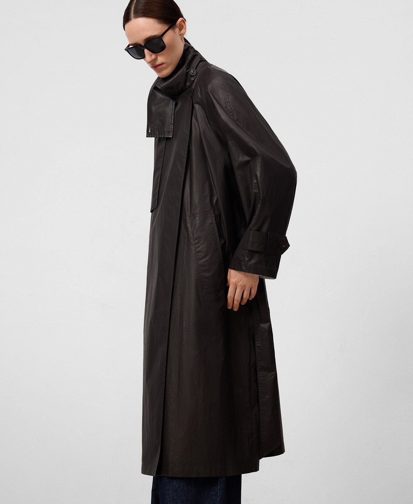 Organic cotton trench coat woman image number 4