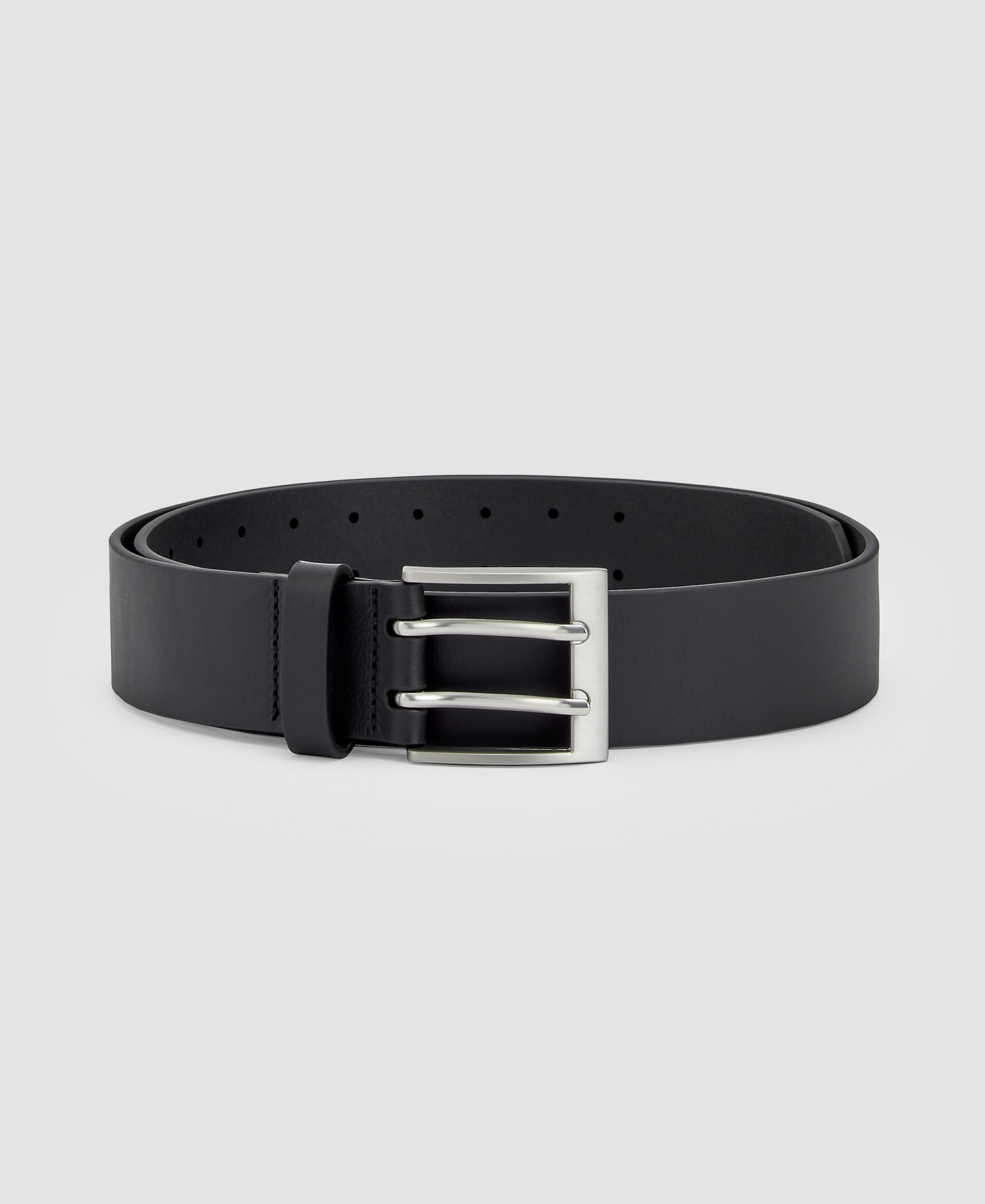Leather belt double pin buckle image number 0