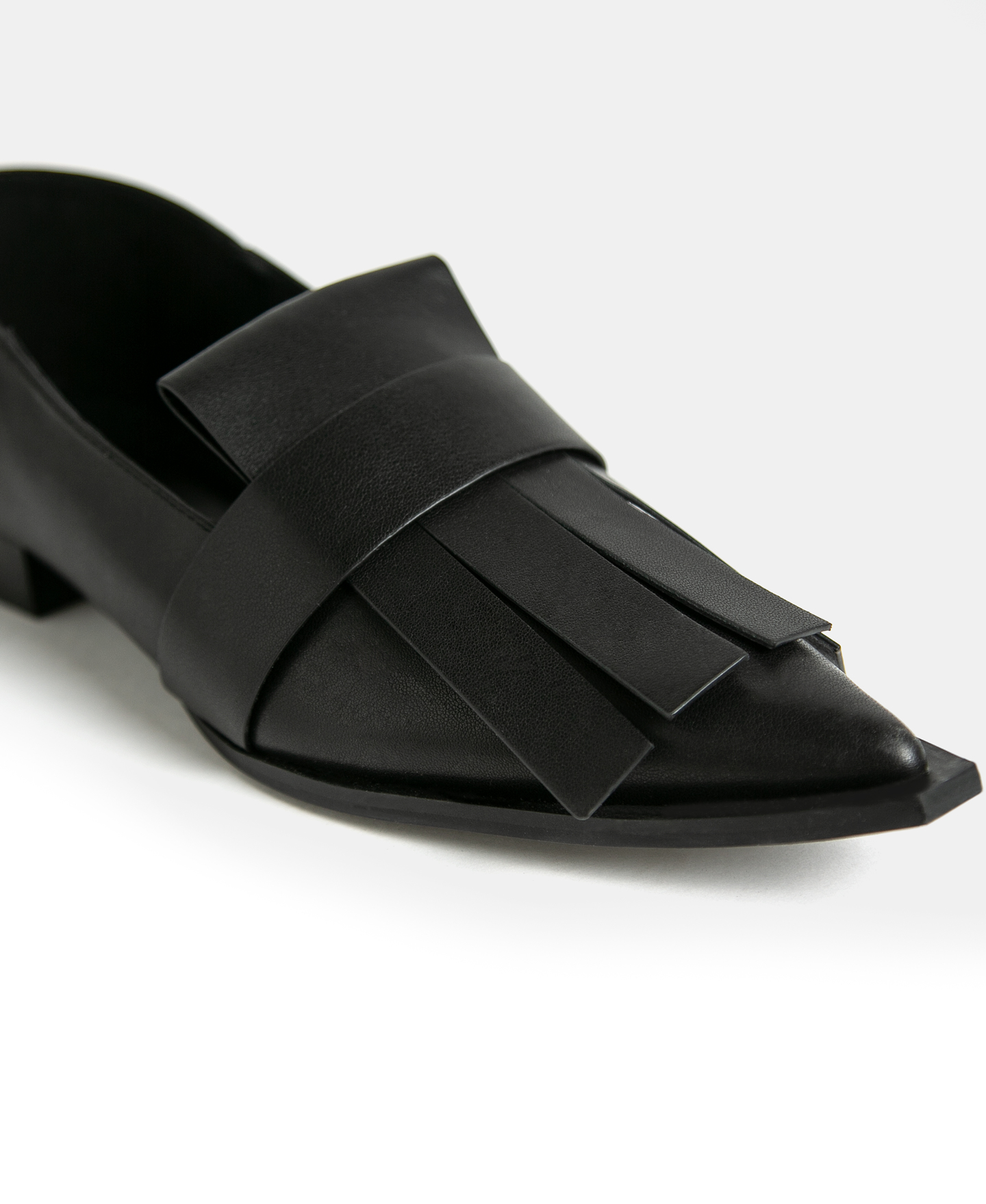 Maxi fringed flat shoe image number 2