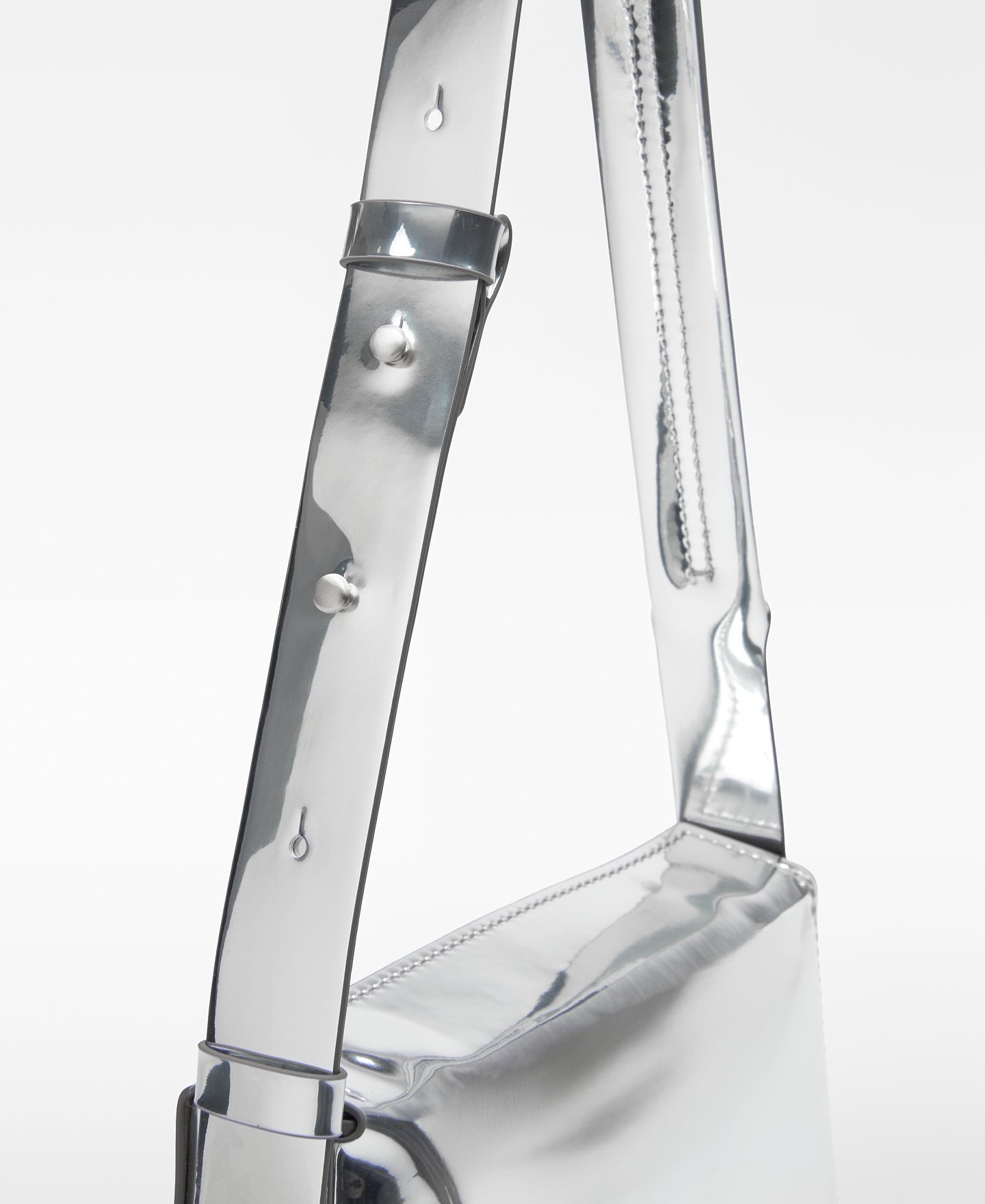 Mica metallic-finish shoulder bag woman image number 2