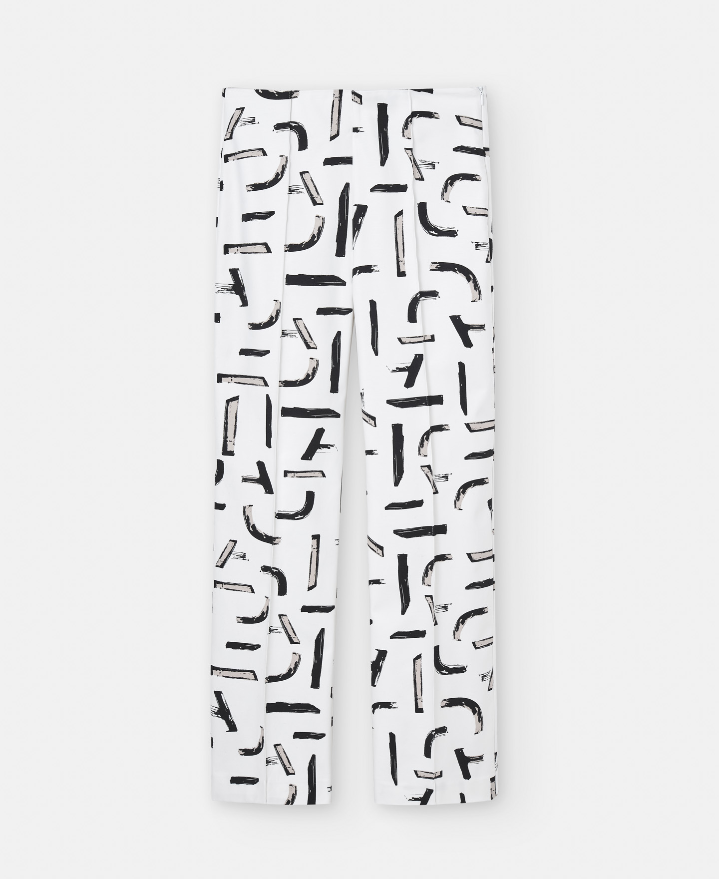 Straight printed trousers image number 4