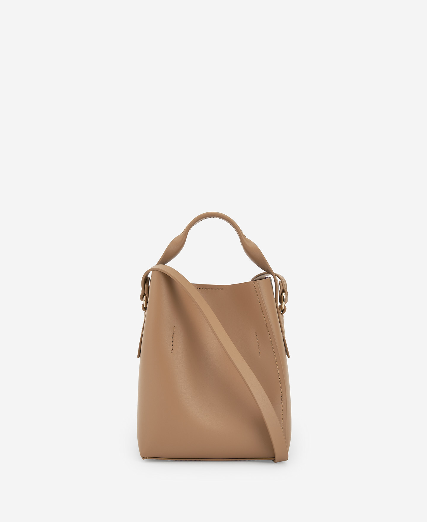 Responsible leather camel hobo bag image number 1