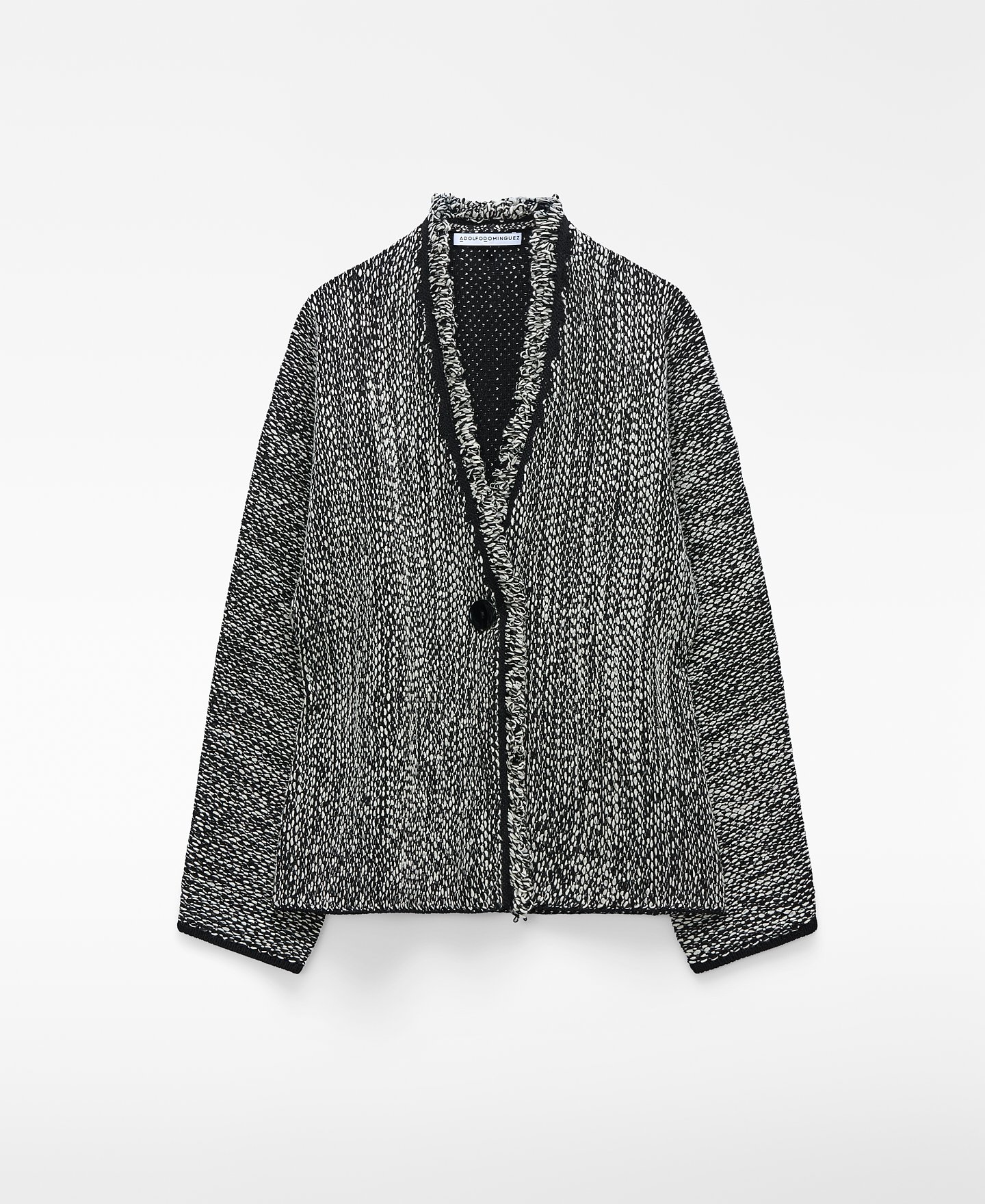 Short blended-knit jacket image number 4