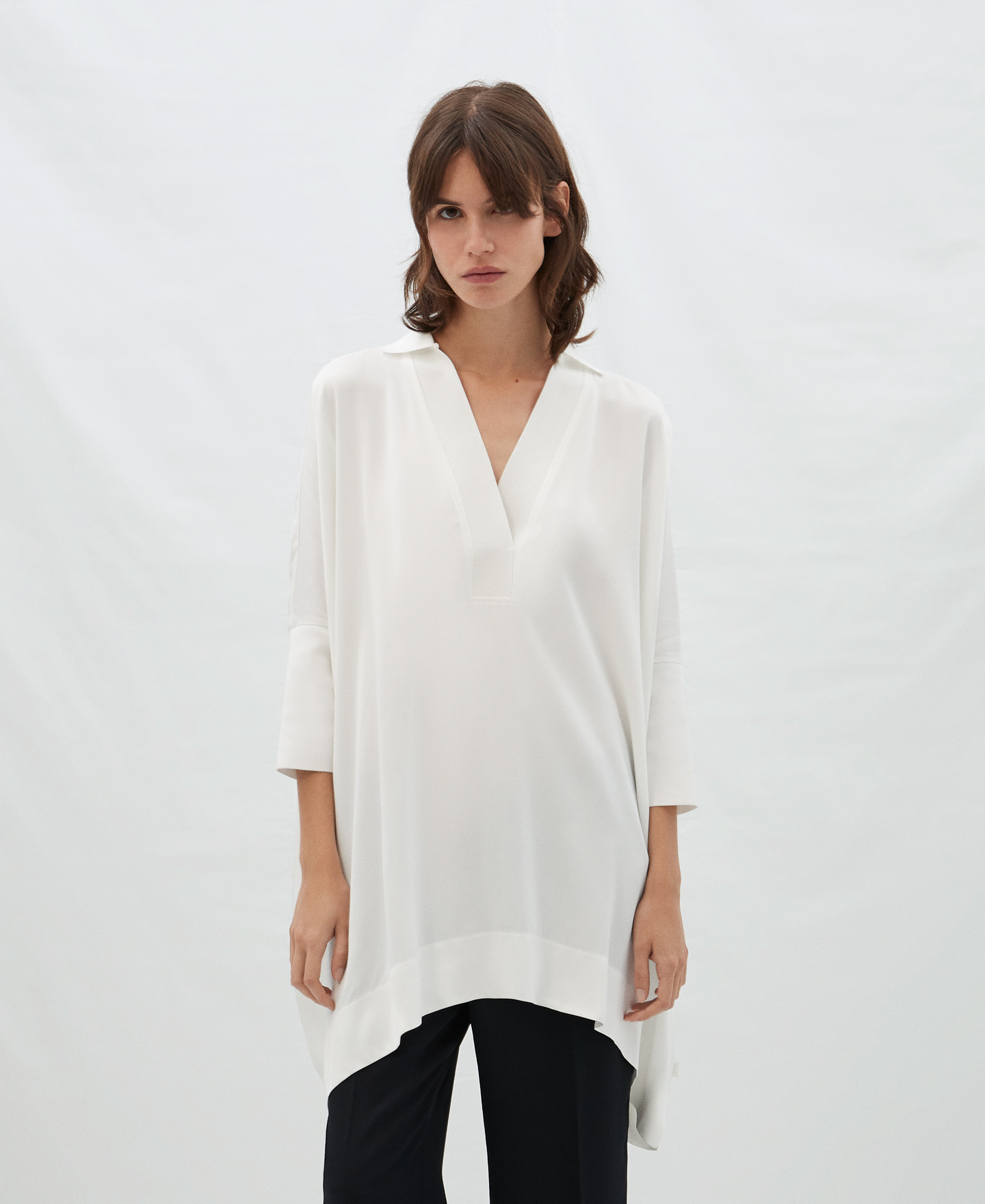 Oversized viscose blouse image number 0