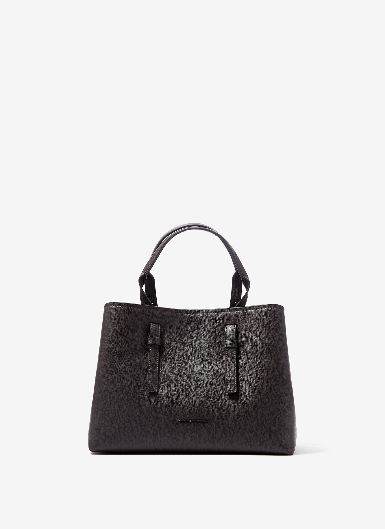 Faux saffiano city bag image number 0