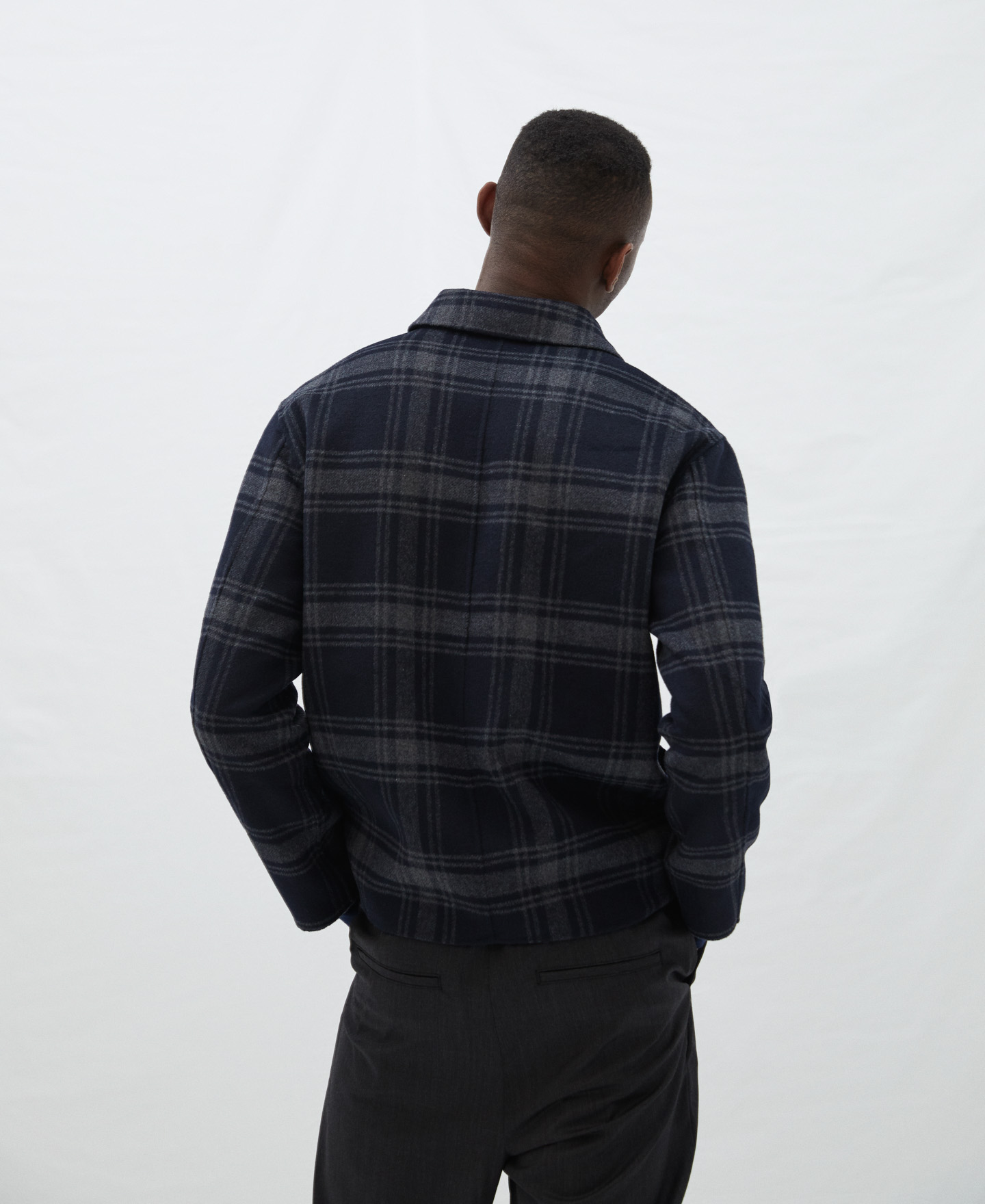 Double face plaid jacket image number 2