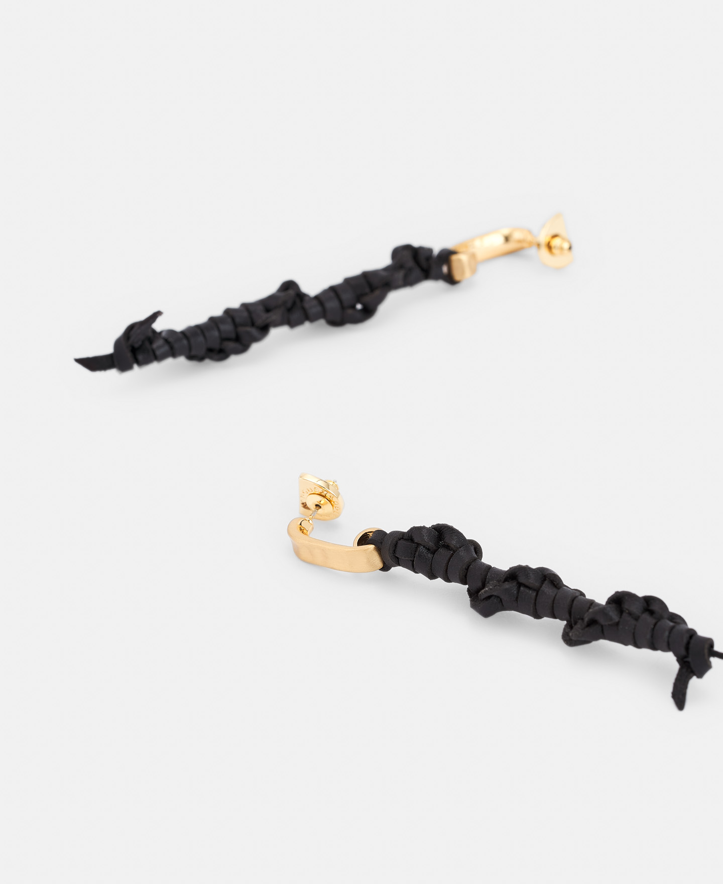 Braided leather earring image number 1
