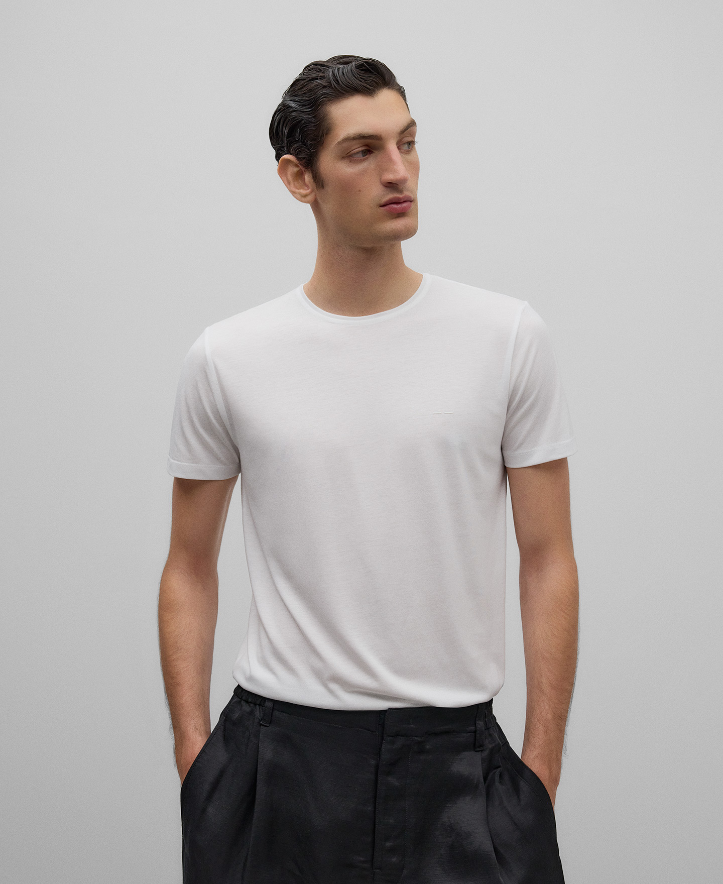 Chemise regular fit en lyocell et coton image number 0