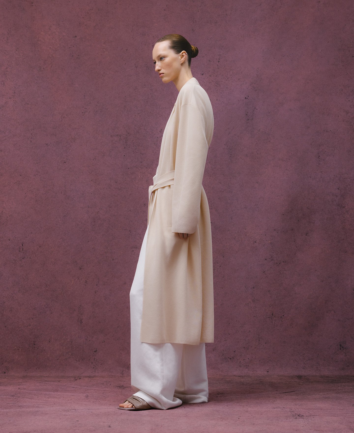 Chaqueta larga punto mujer image number 2
