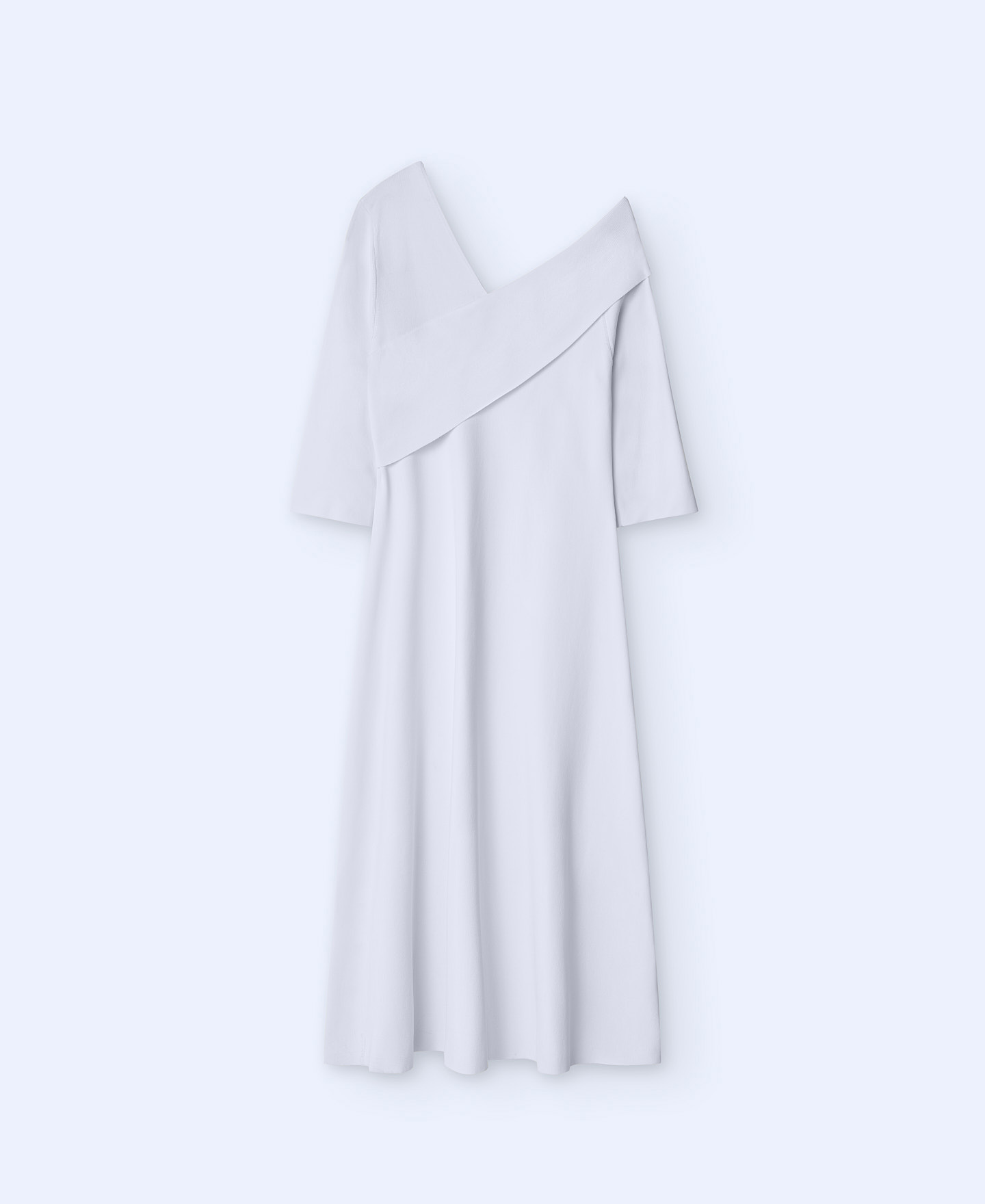 Asymmetric-breasted neckline dress image number 5