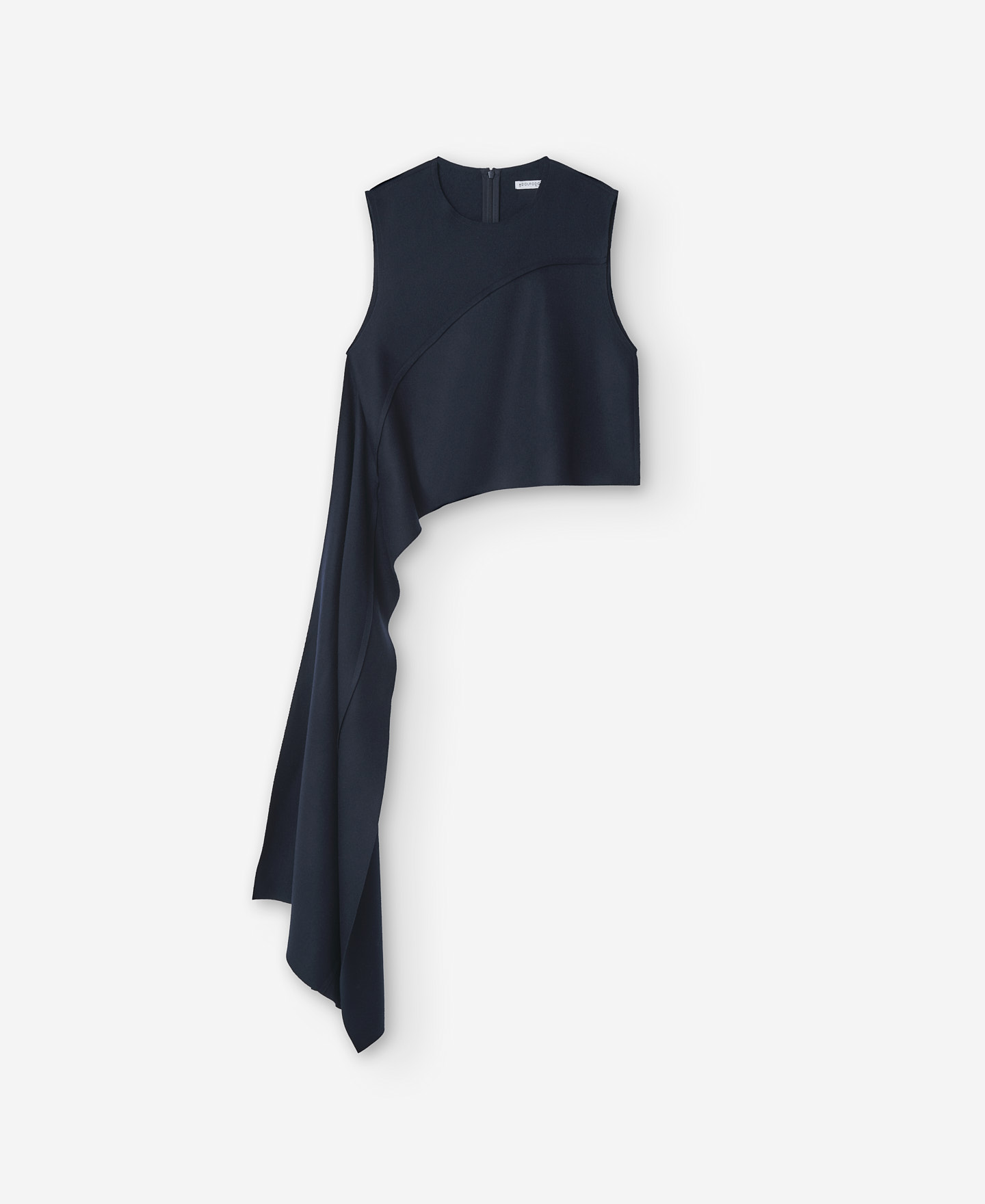 Wool knitted top for women navy blue image number 4