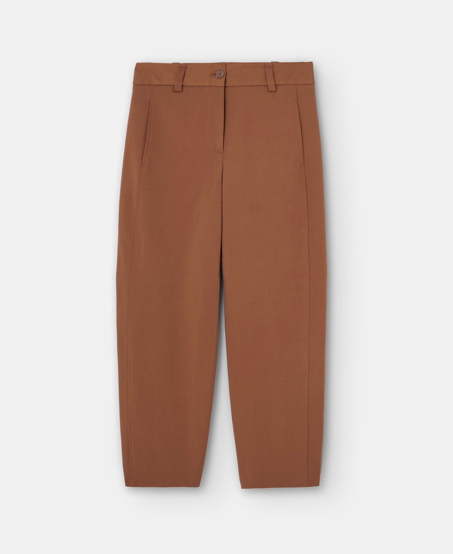Ecru carrot cut trousers image number 4