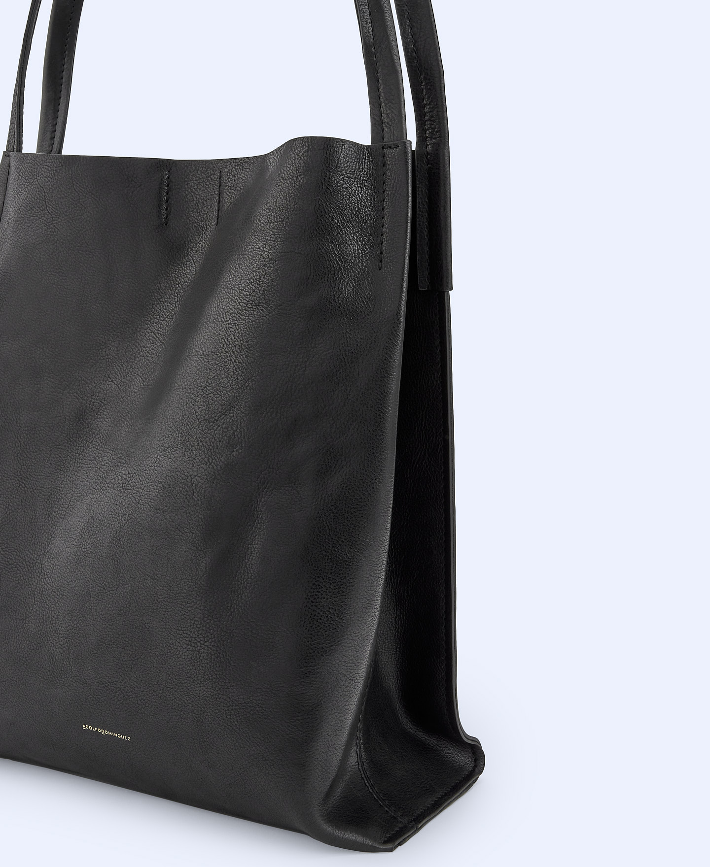 Maxi shopper en piel vaqueta image number 2