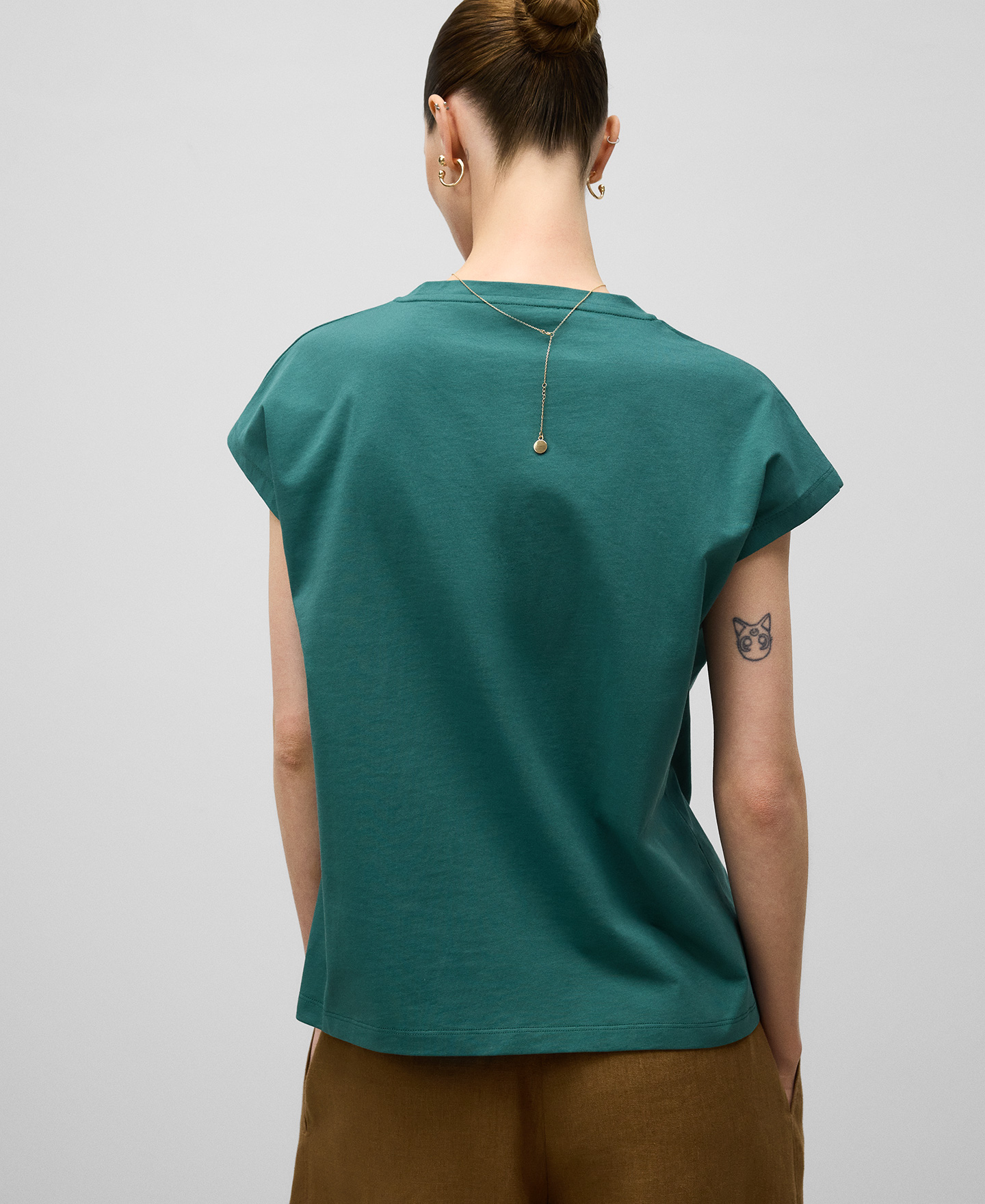 Camiseta relaxed fit algodón mujer image number 2