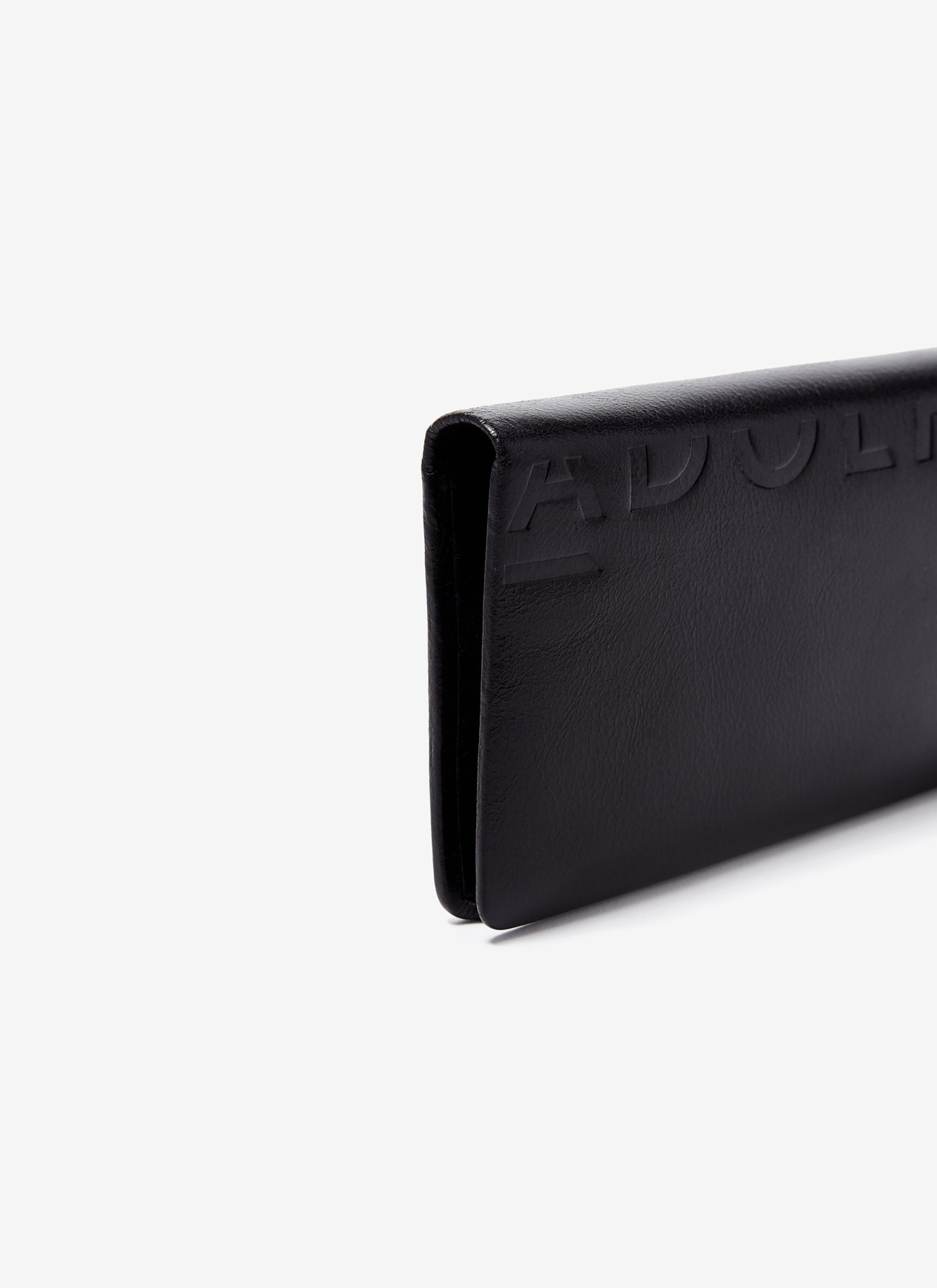 Crackled leather wallet-clutch image number 1