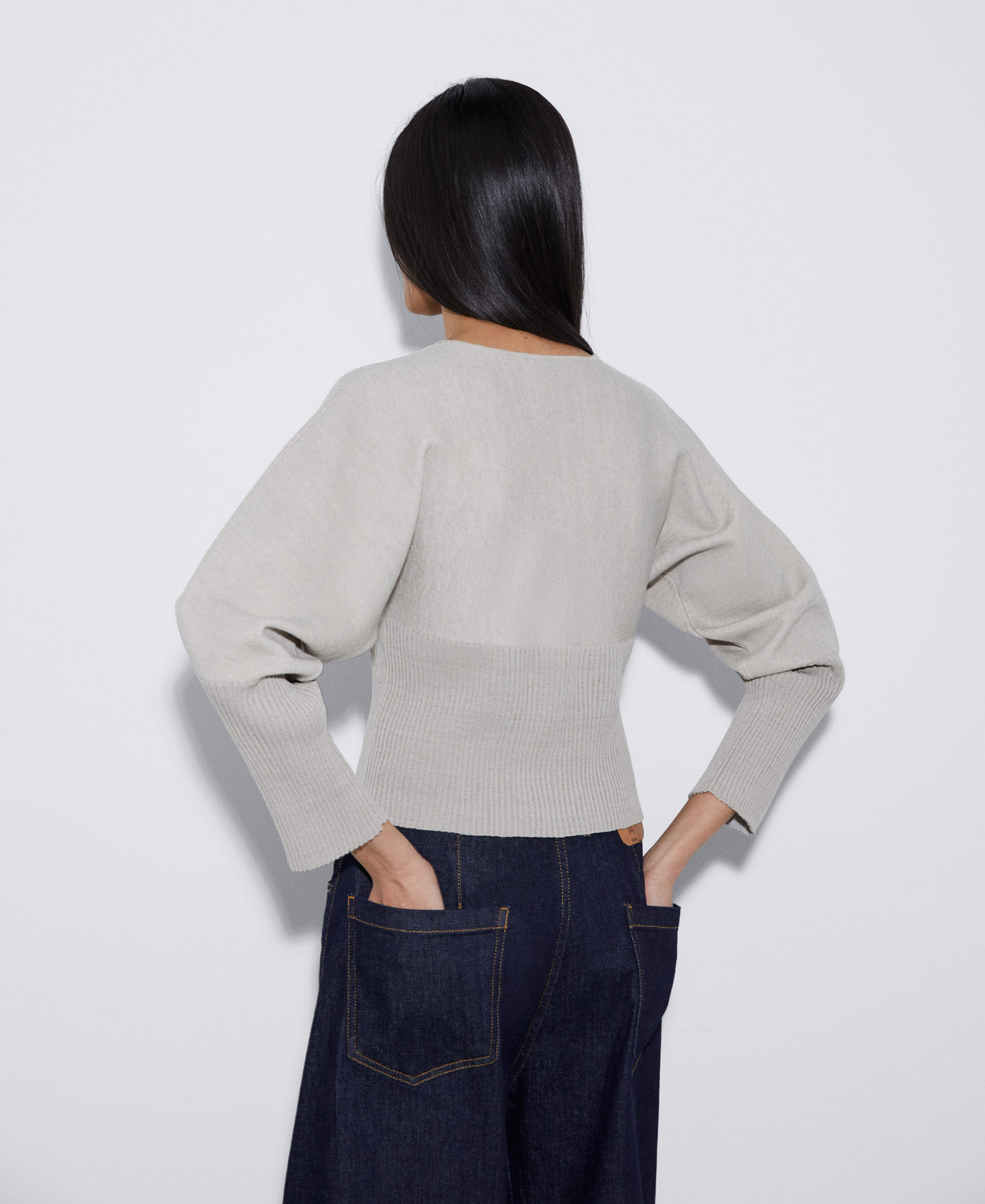 Wide rib viscose sweater image number 2