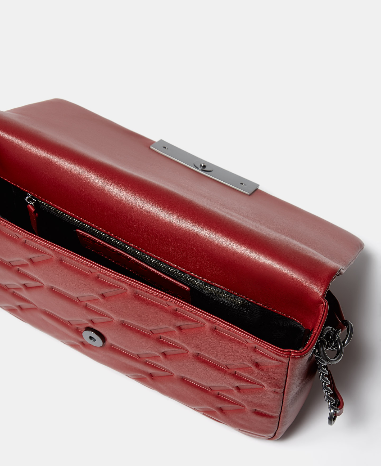 Padded nappa leather shoulder bag image number 1