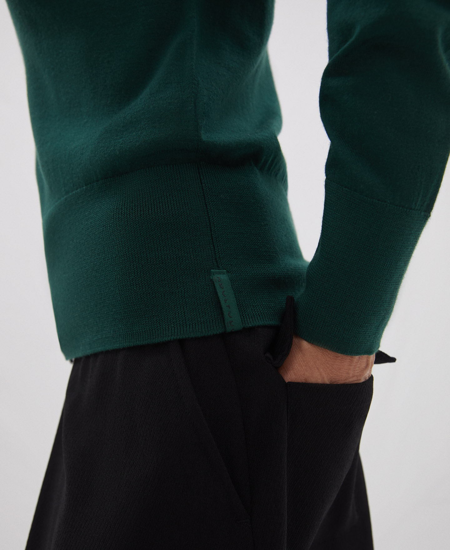Polo neck sweater in merino wool image number 3