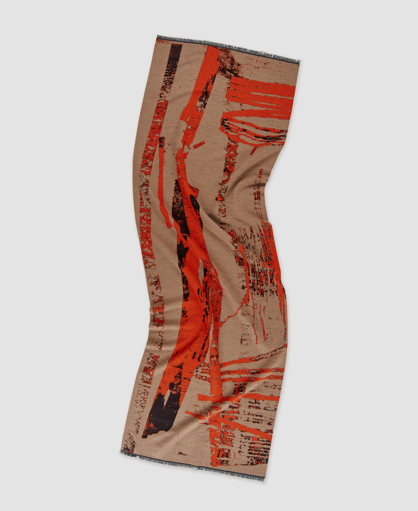 Jacquardized print scarf image number 1