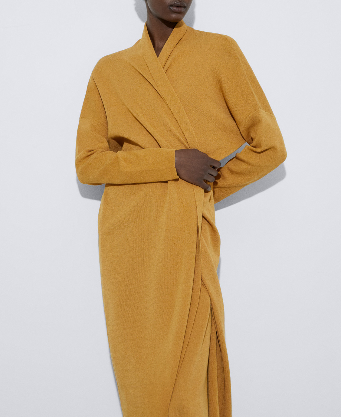 Long rubber knitted jacket image number 0