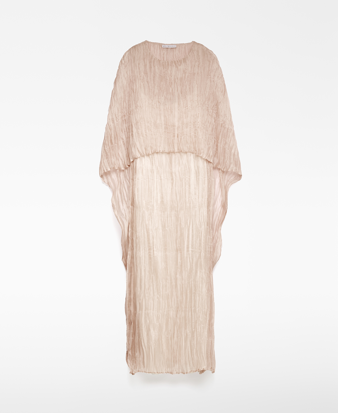 Crinkle dress with cape woman image number 4