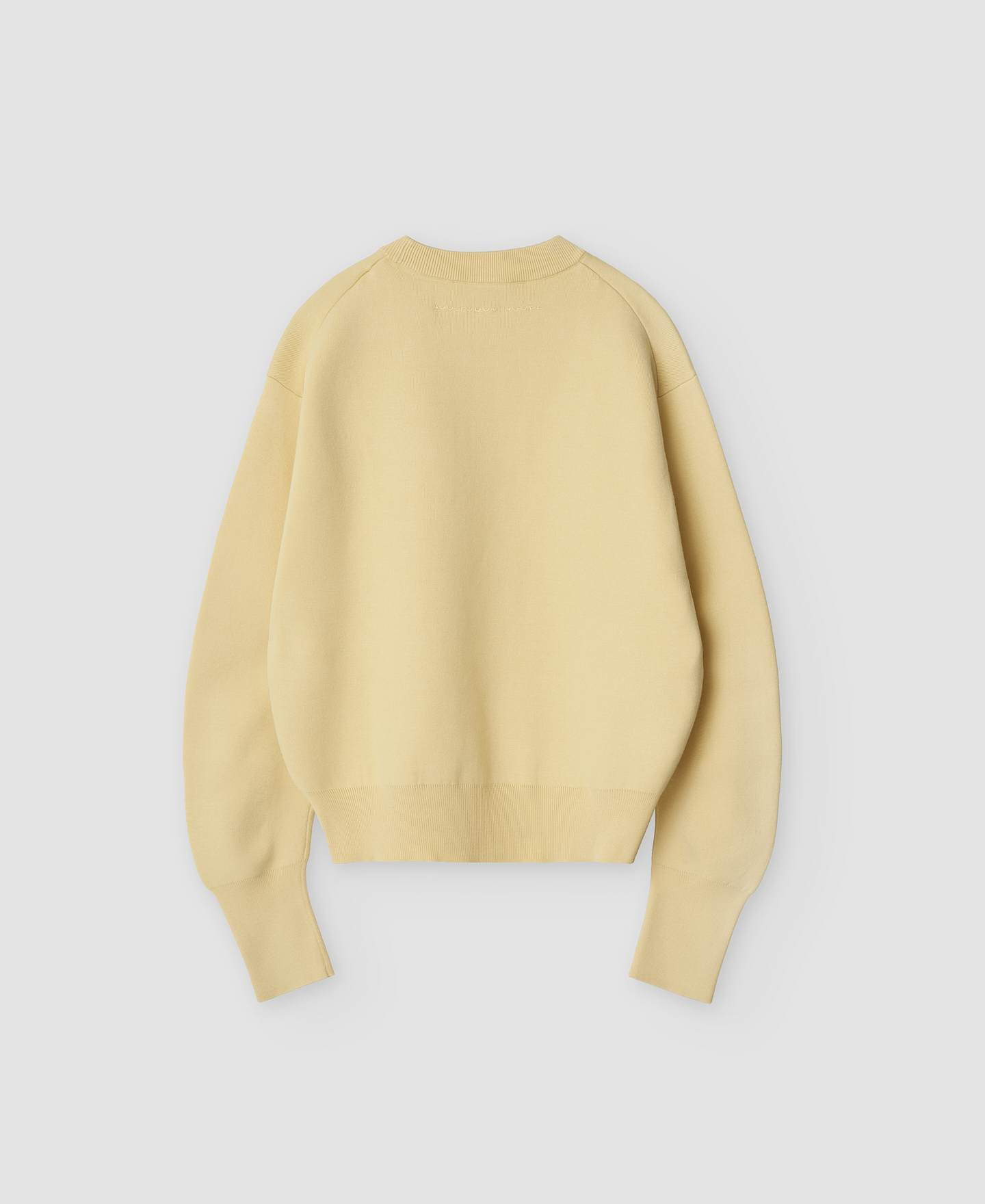 Double-fronted knit yellow sweater woman image number 1