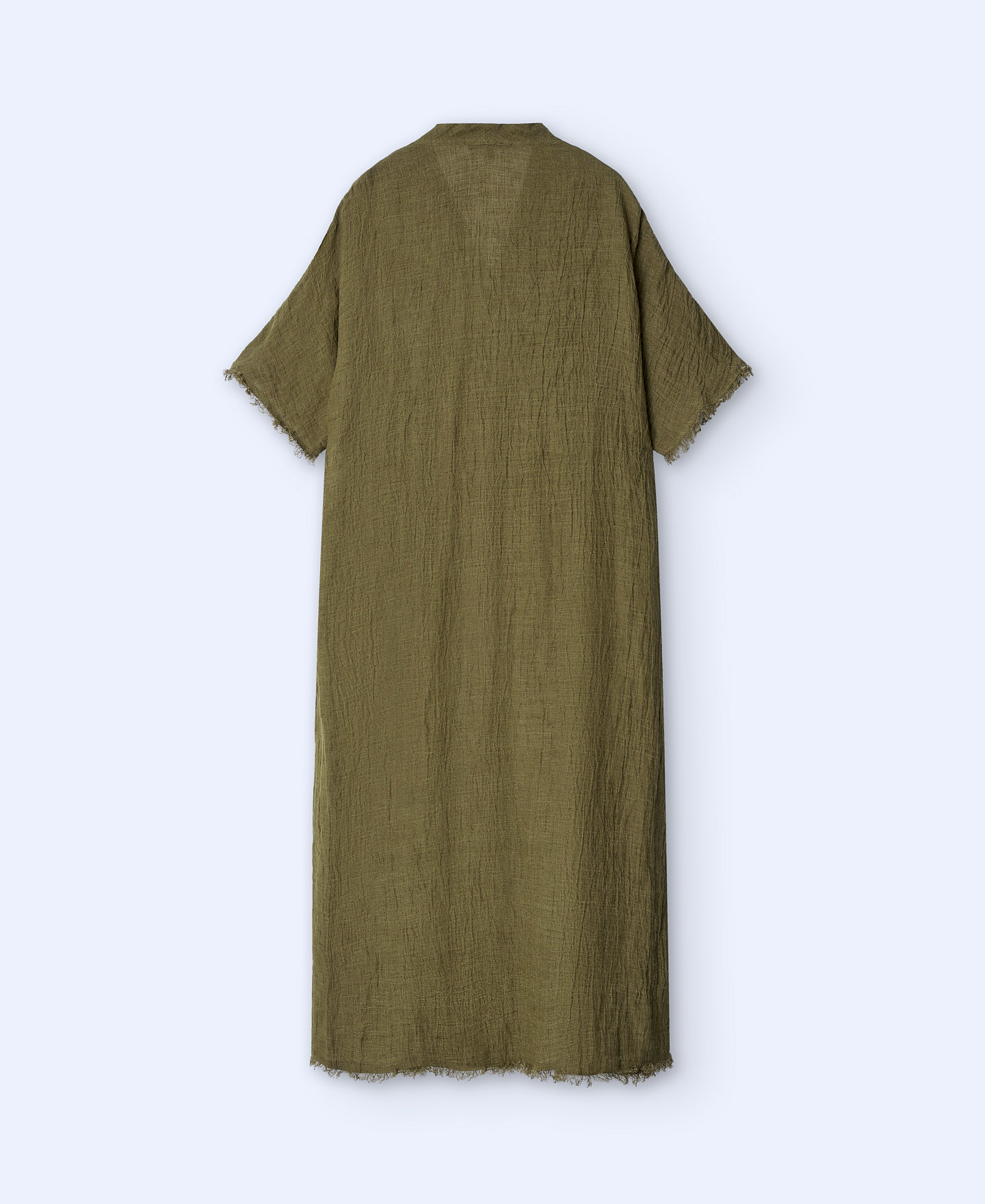 Vestido oversize maxibotón en lino image number 5