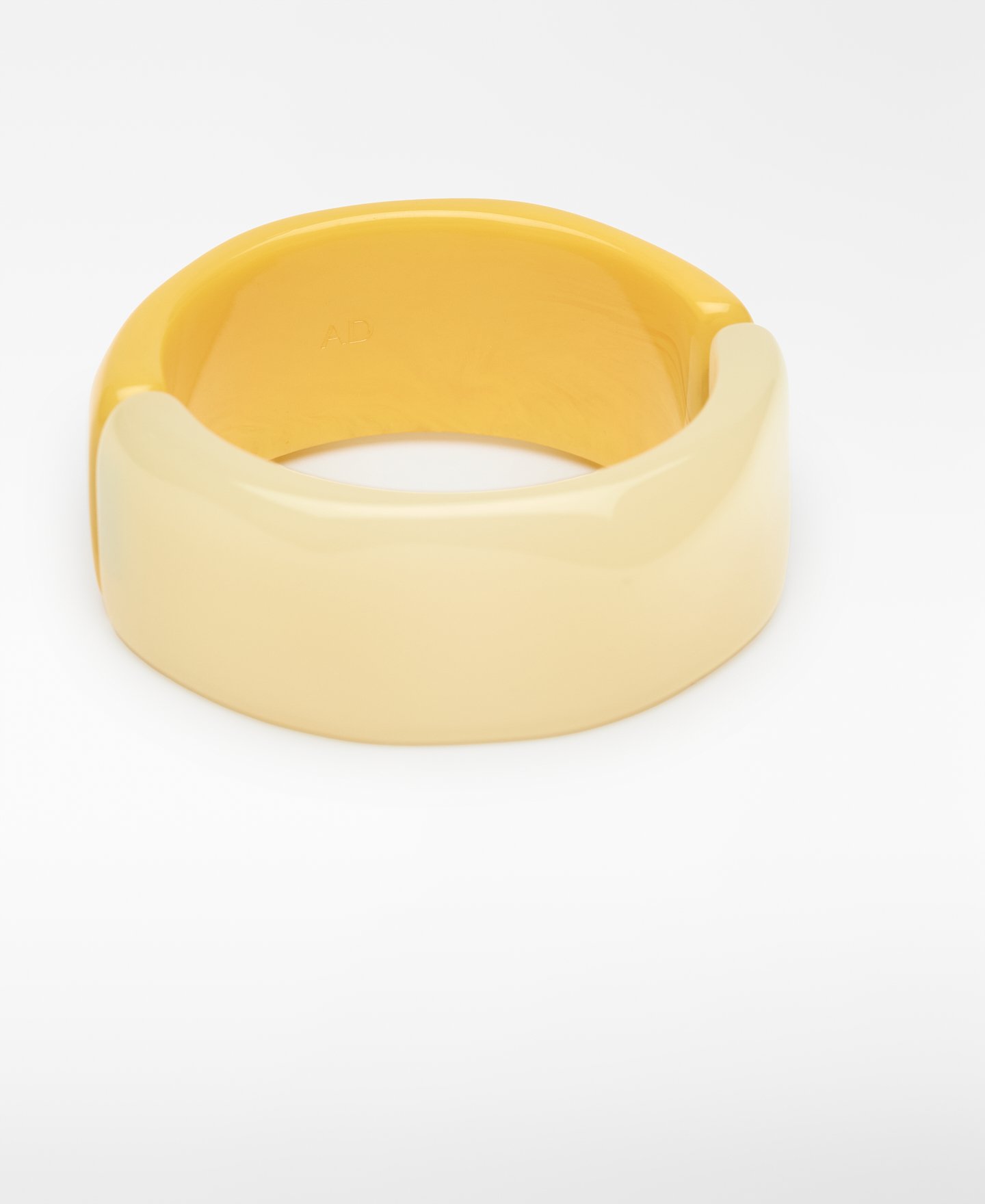 Pulseira r&iacute;gida em resina bicolor image number 1