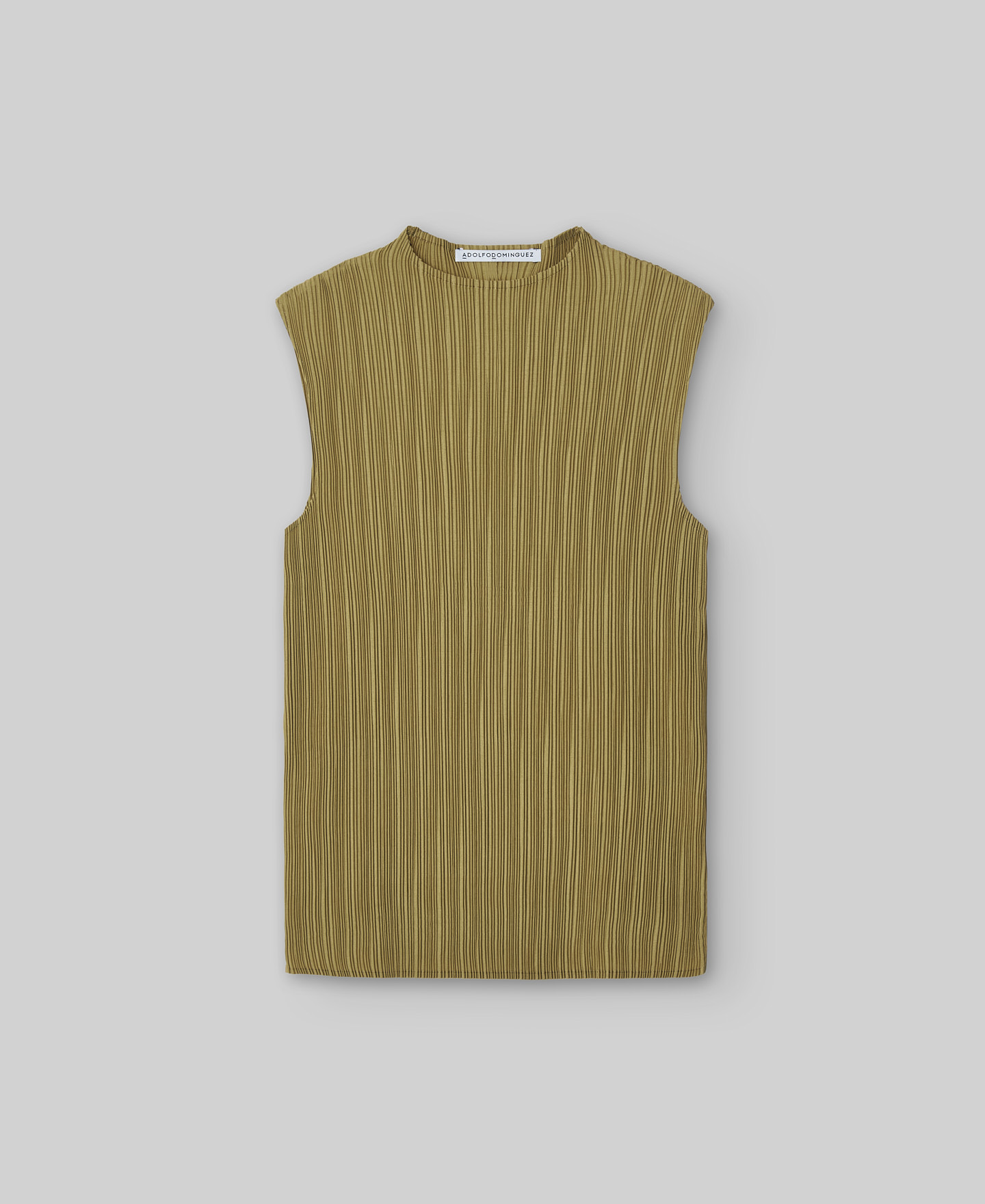Sleeveless crinkle top woman image number 6