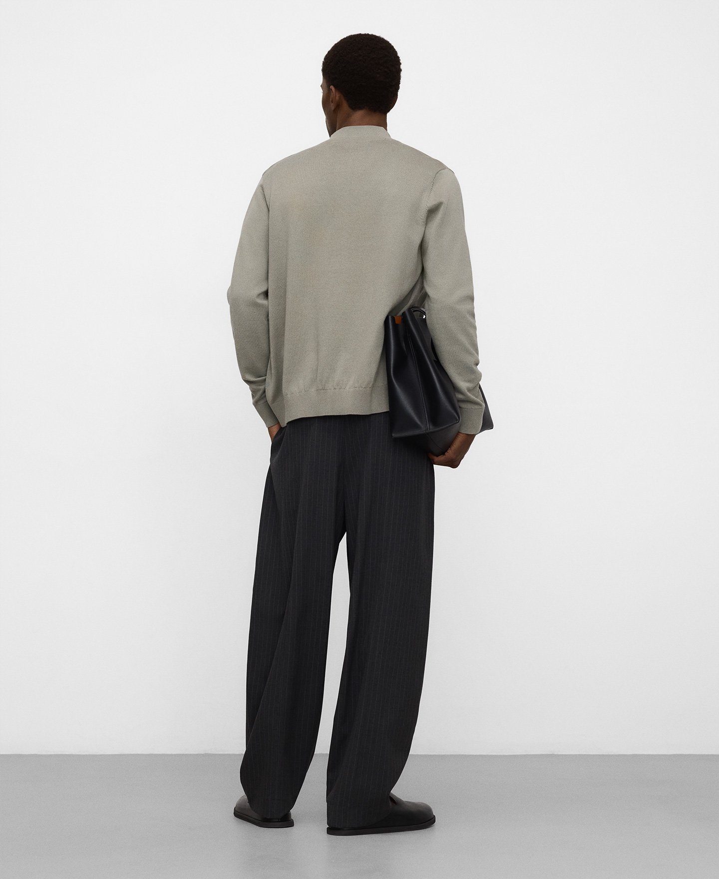 Chaqueta combinada punto algod&oacute;n y lino image number 2