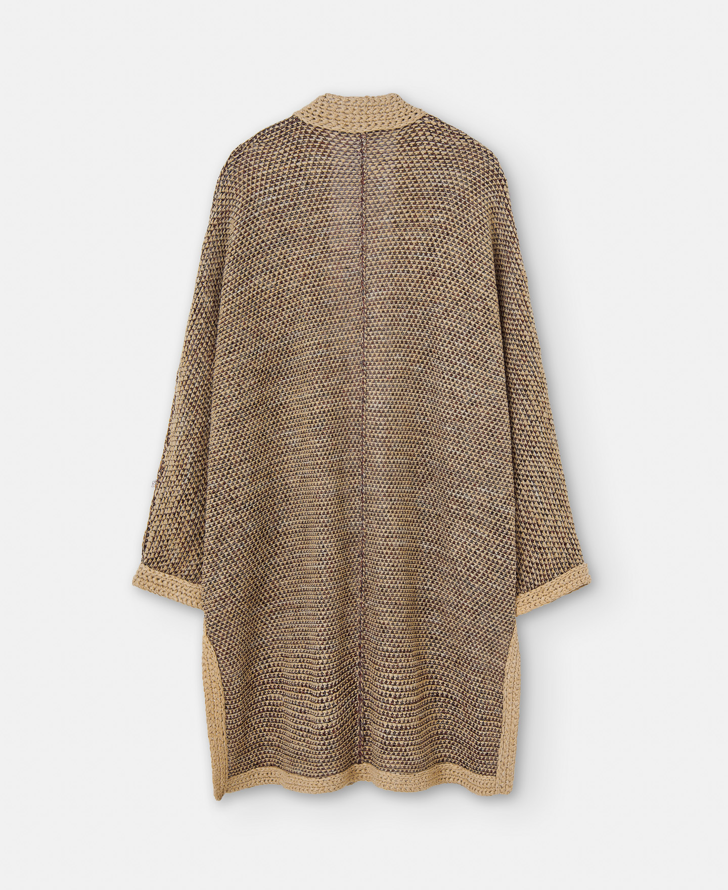 Long openwork knitted jacket image number 5