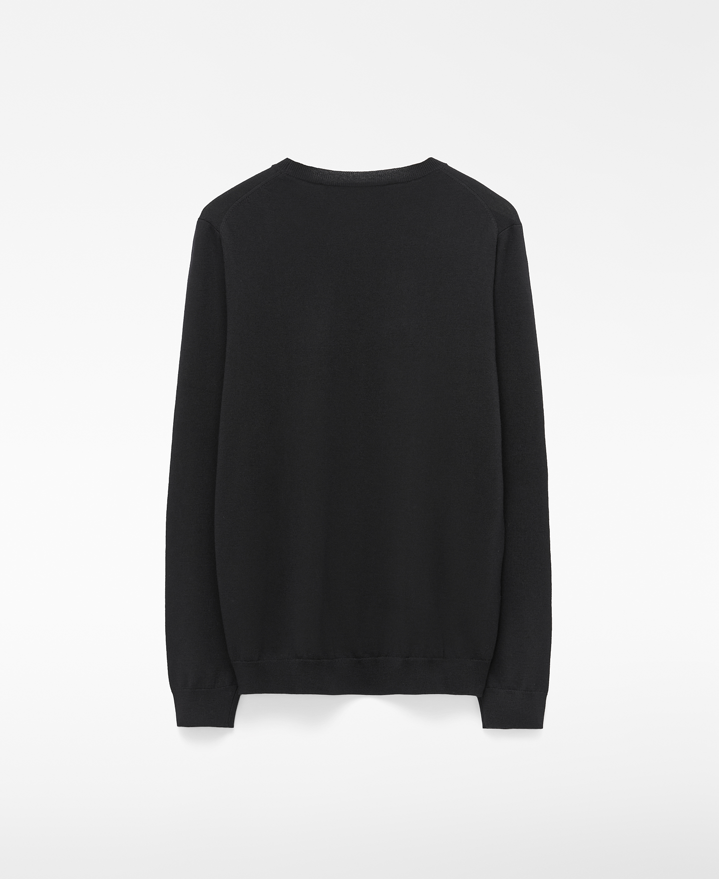Merino wool crew collar sweater image number 1