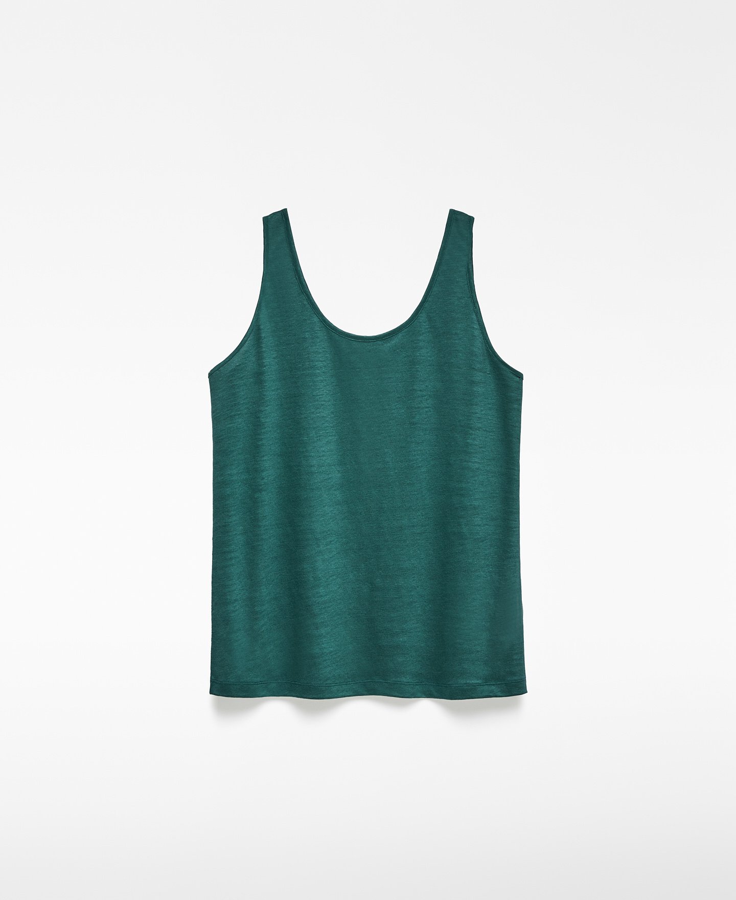 European linen sleeveless T-shirt woman image number 4