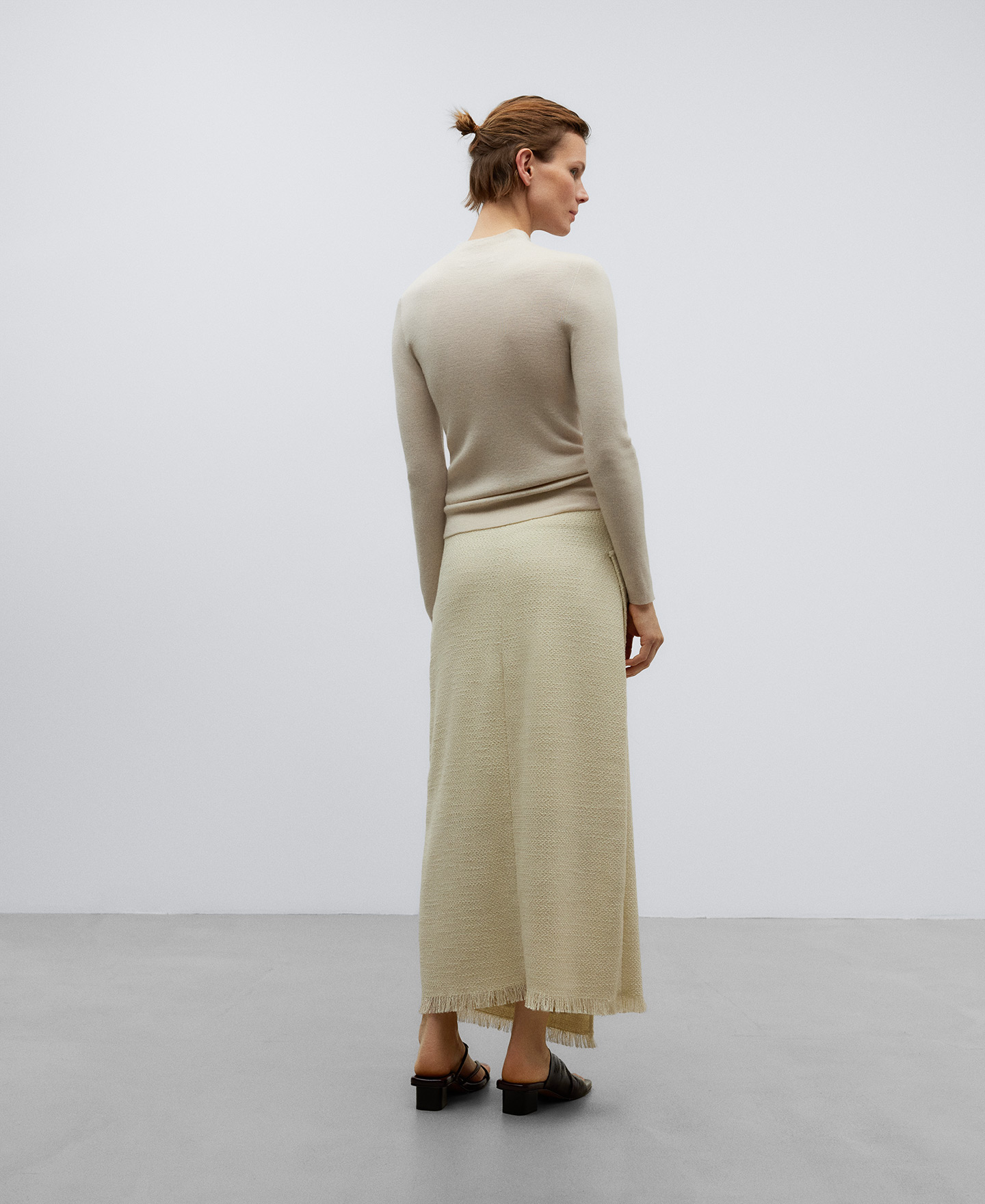 Frayed hem skirt woman image number 2