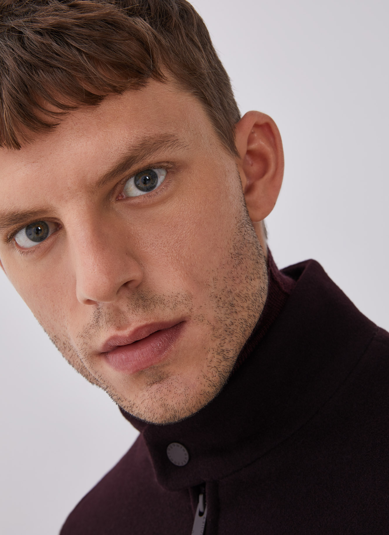 Wool jacket with patch pockets image number 3