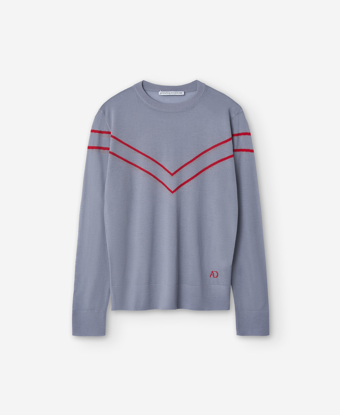Merino wool two-tone intarsia sweater image number 4