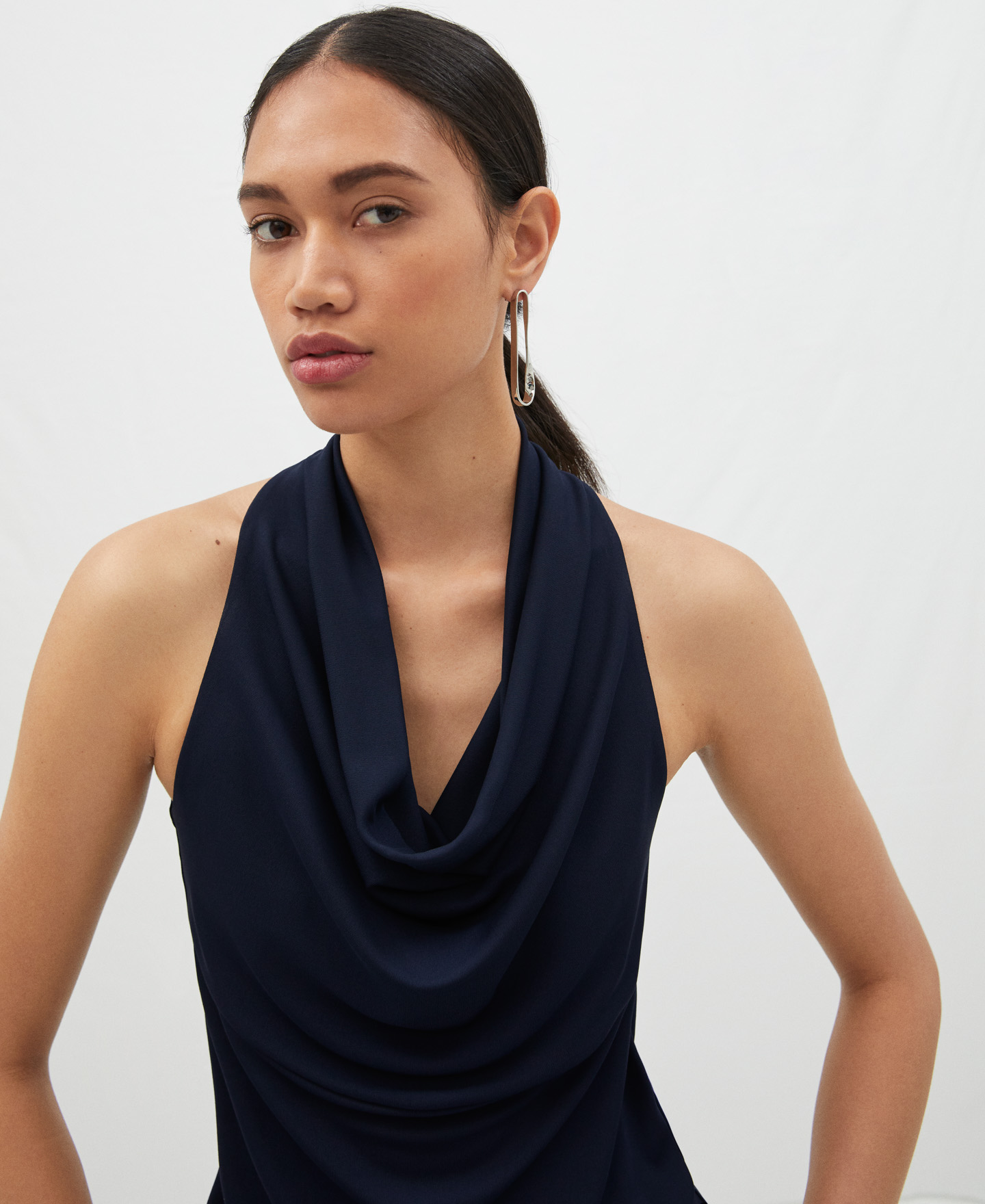 Draped sleeveless t-shirt image number 3