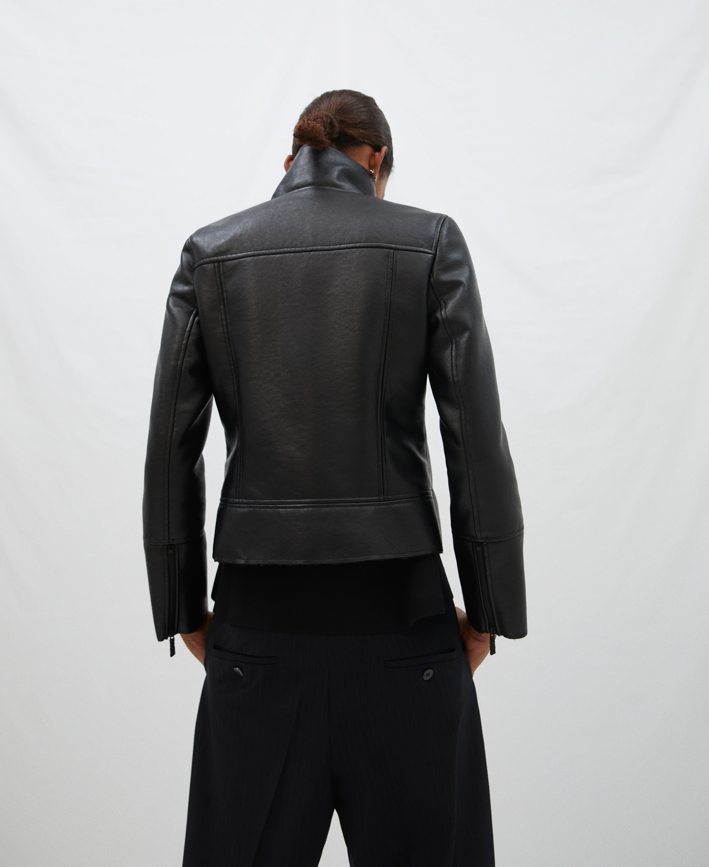 Biker with astrakhan effect inside image number 2