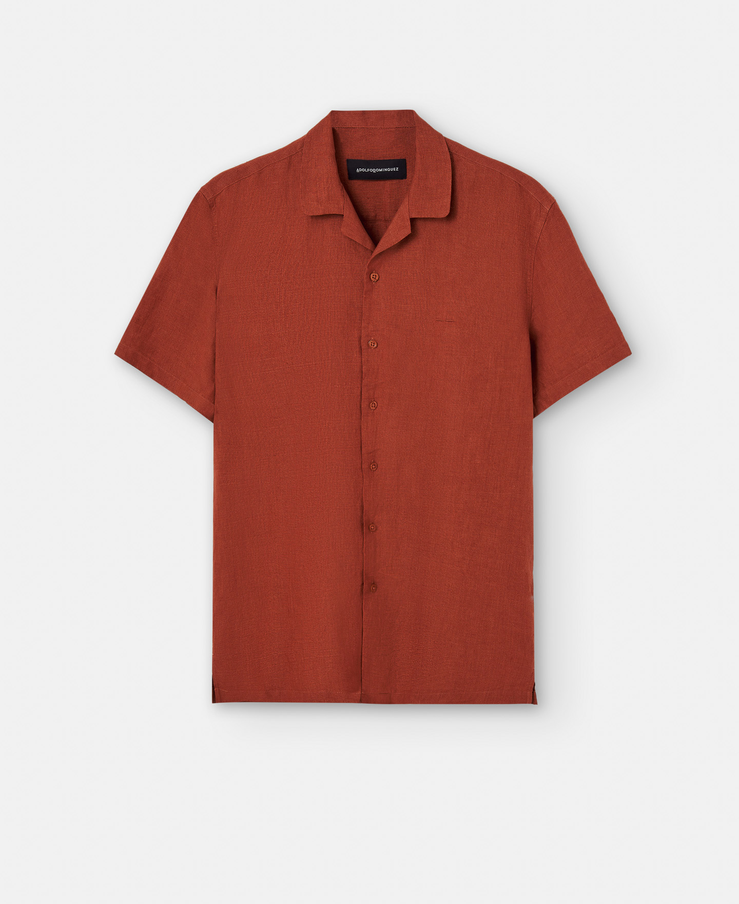Bowling collar linen shirt image number 4