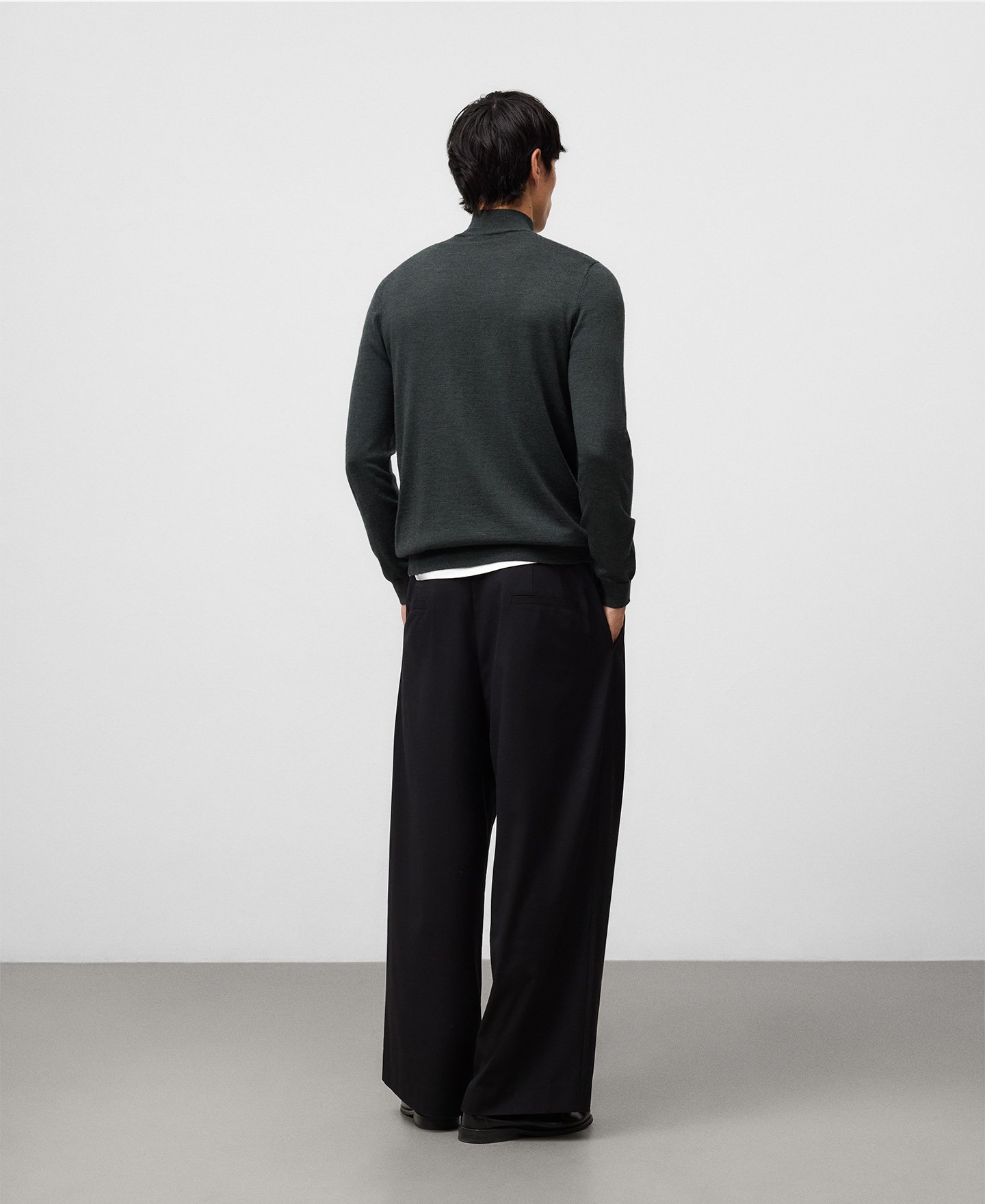 Jersey cuello perkins lana merino hombre image number 2