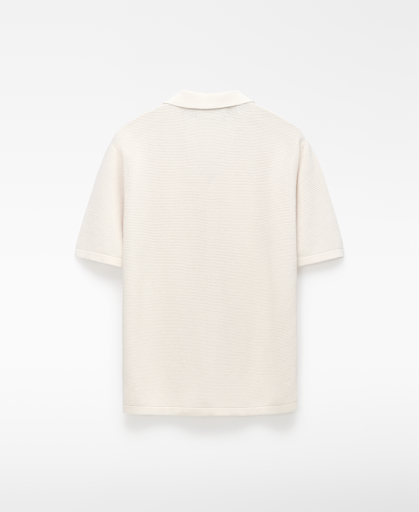 Chemise en maille structur&eacute;e &agrave; col bowling image number 5