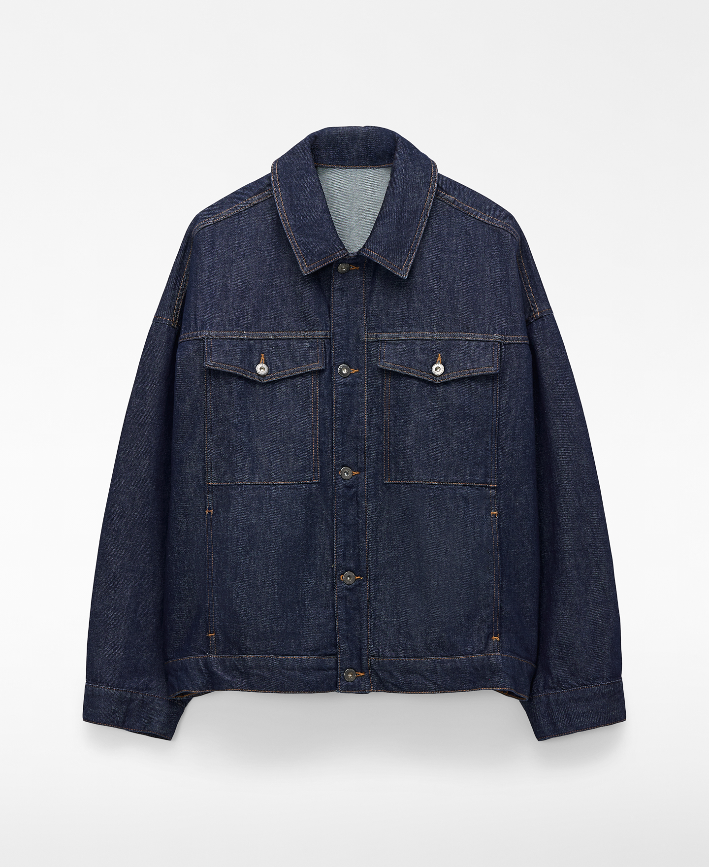 Coton denim oversize jacket image number 4