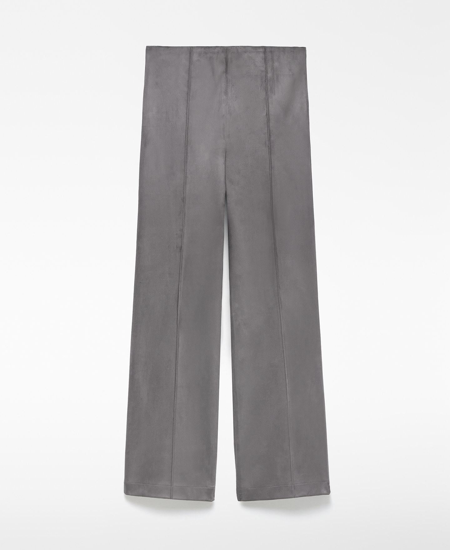 Faux suede flare trousers woman image number 4