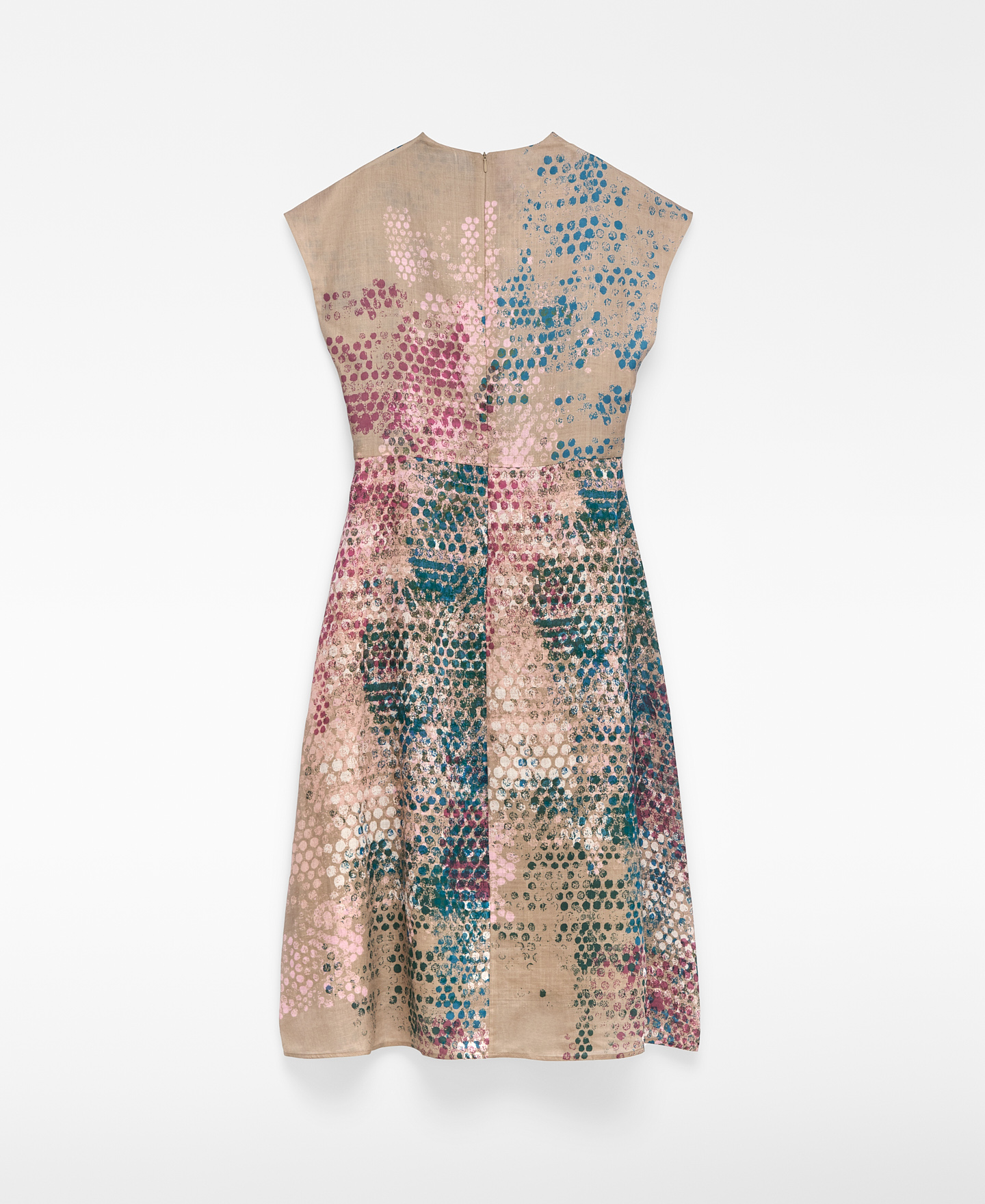 Vestido estampado ramio mujer image number 5