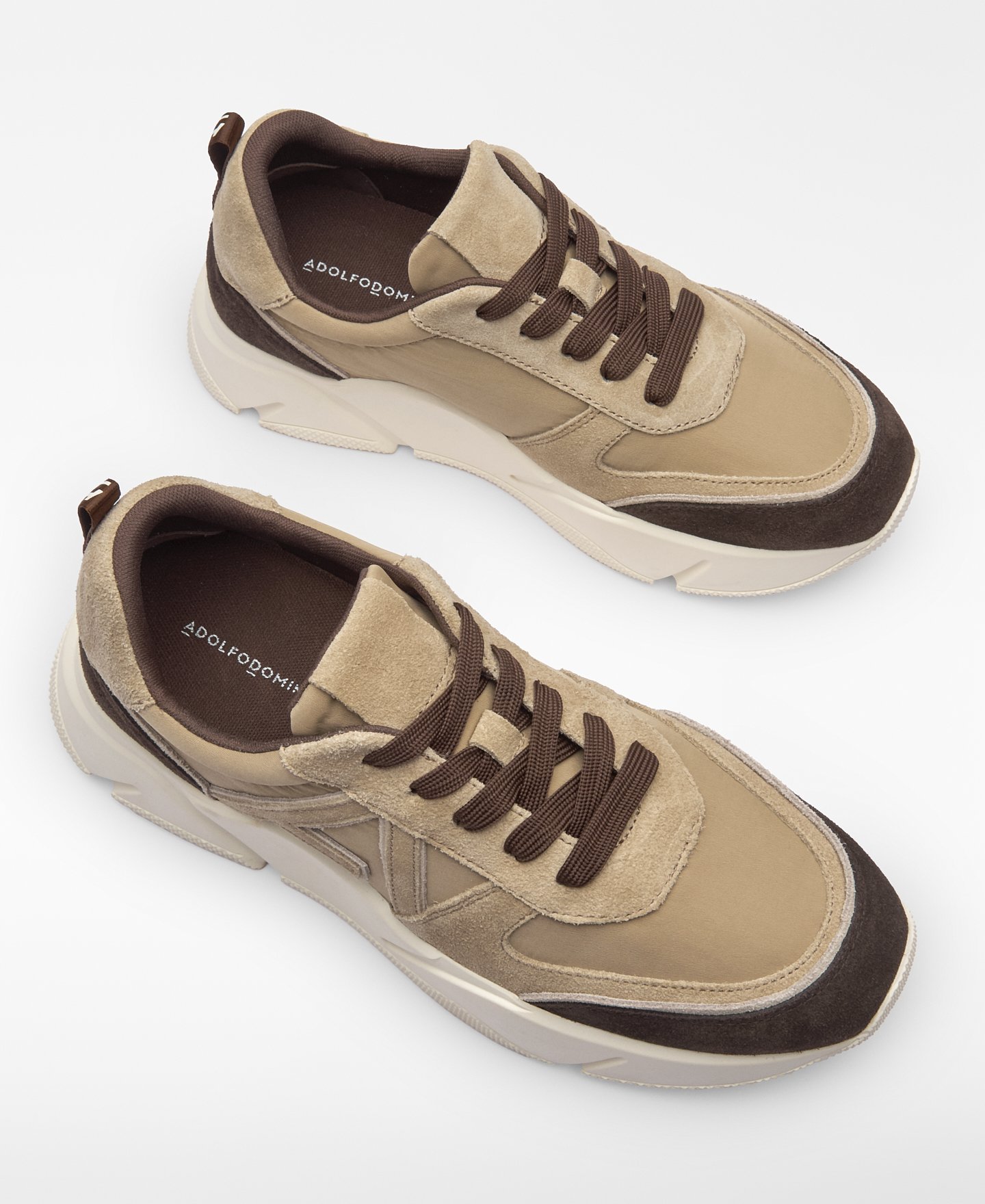 Suede and nylon platform sneaker woman image number 1