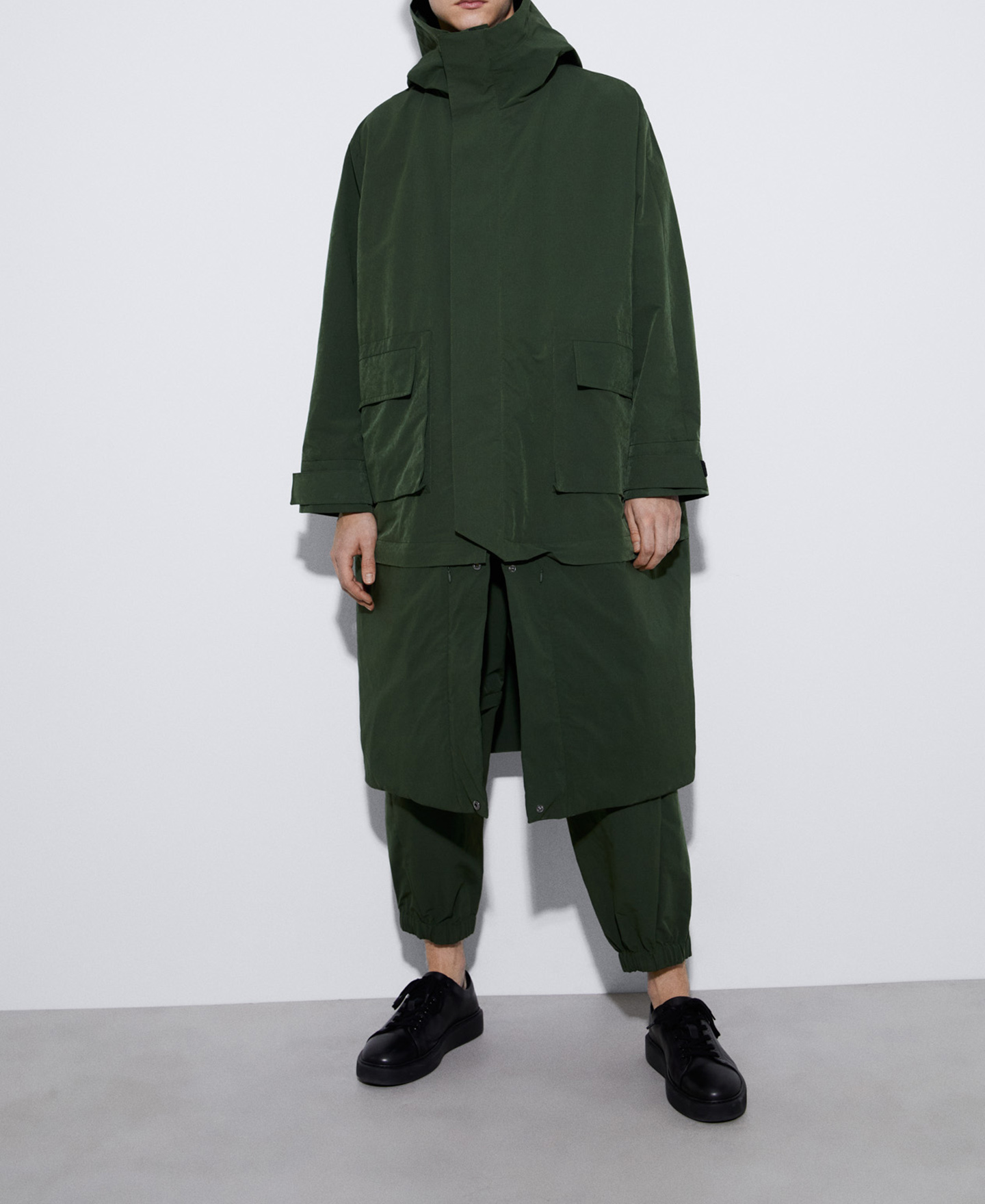 Recycled polyester convertible parka image number 1