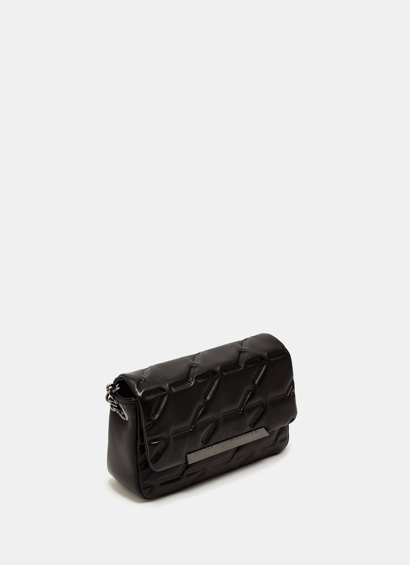 Flapbag en piel acolchada image number 1