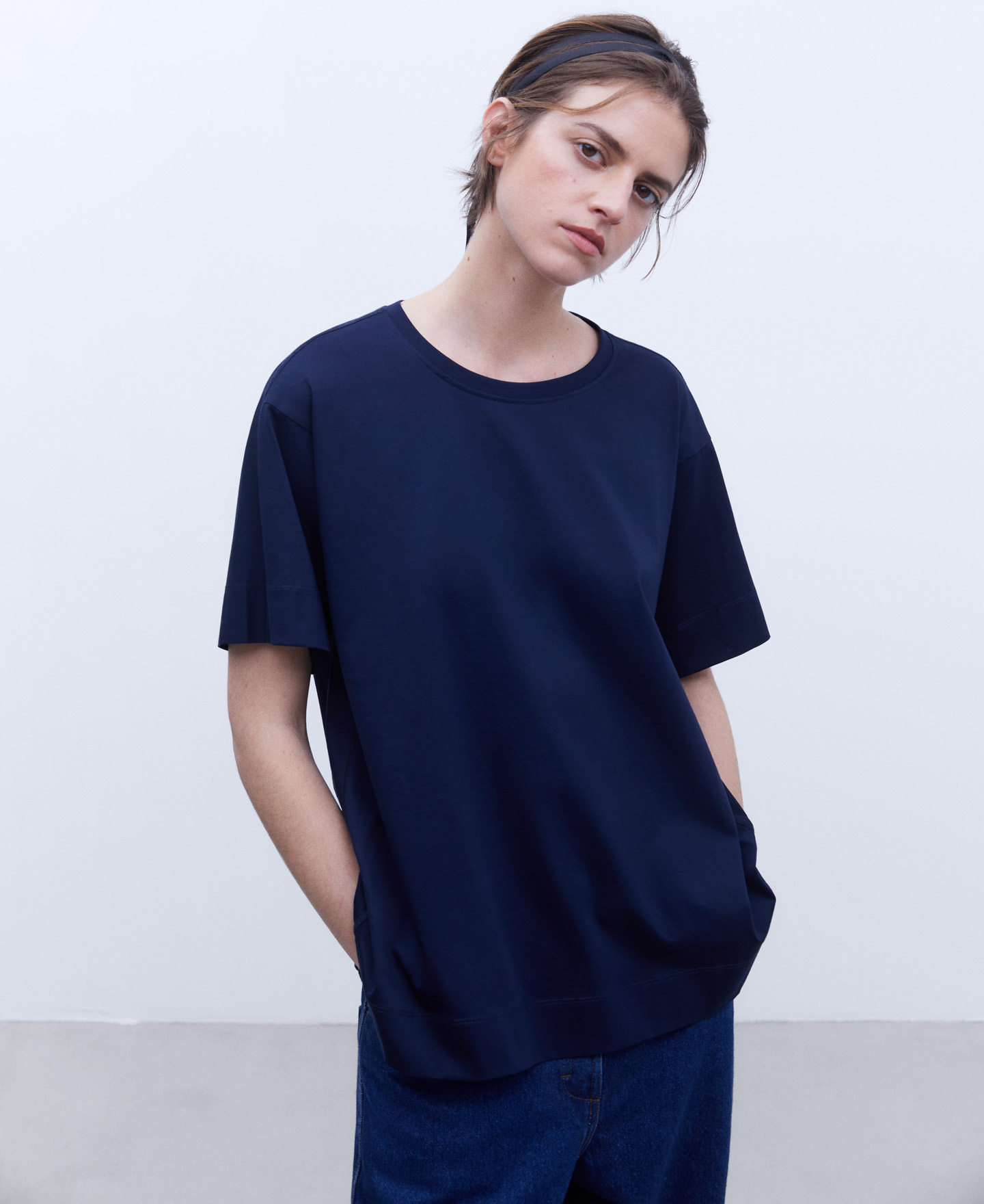 Cotton crew neck t-shirt image number 0