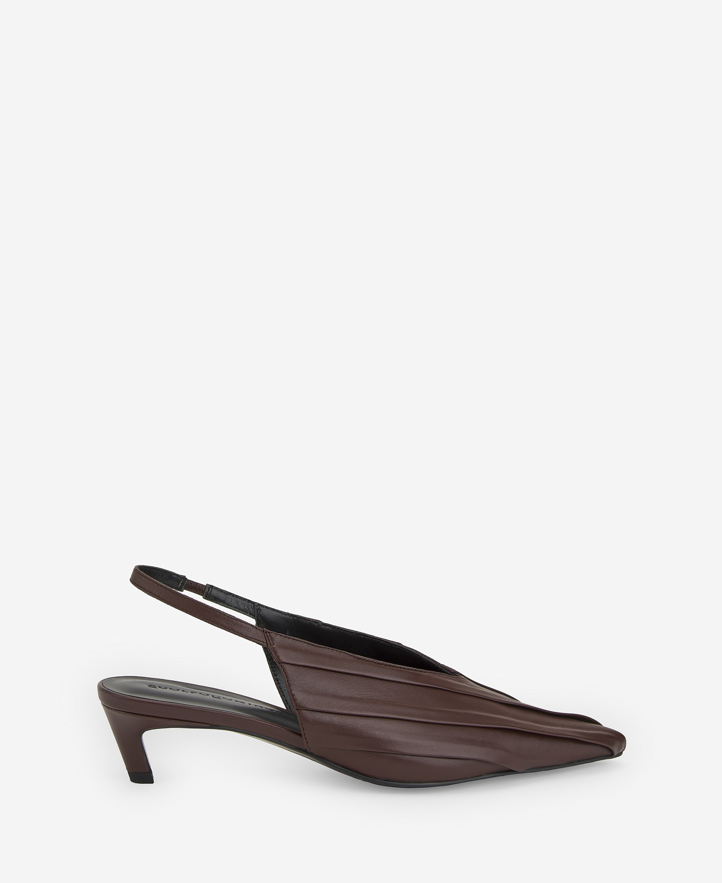 Bare heel pleated shoe image number 0